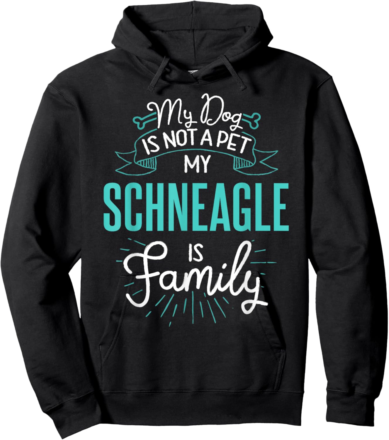 Cute Schneagle Shirt Family Dog Gift Men Hoodie - Hoodie | Black