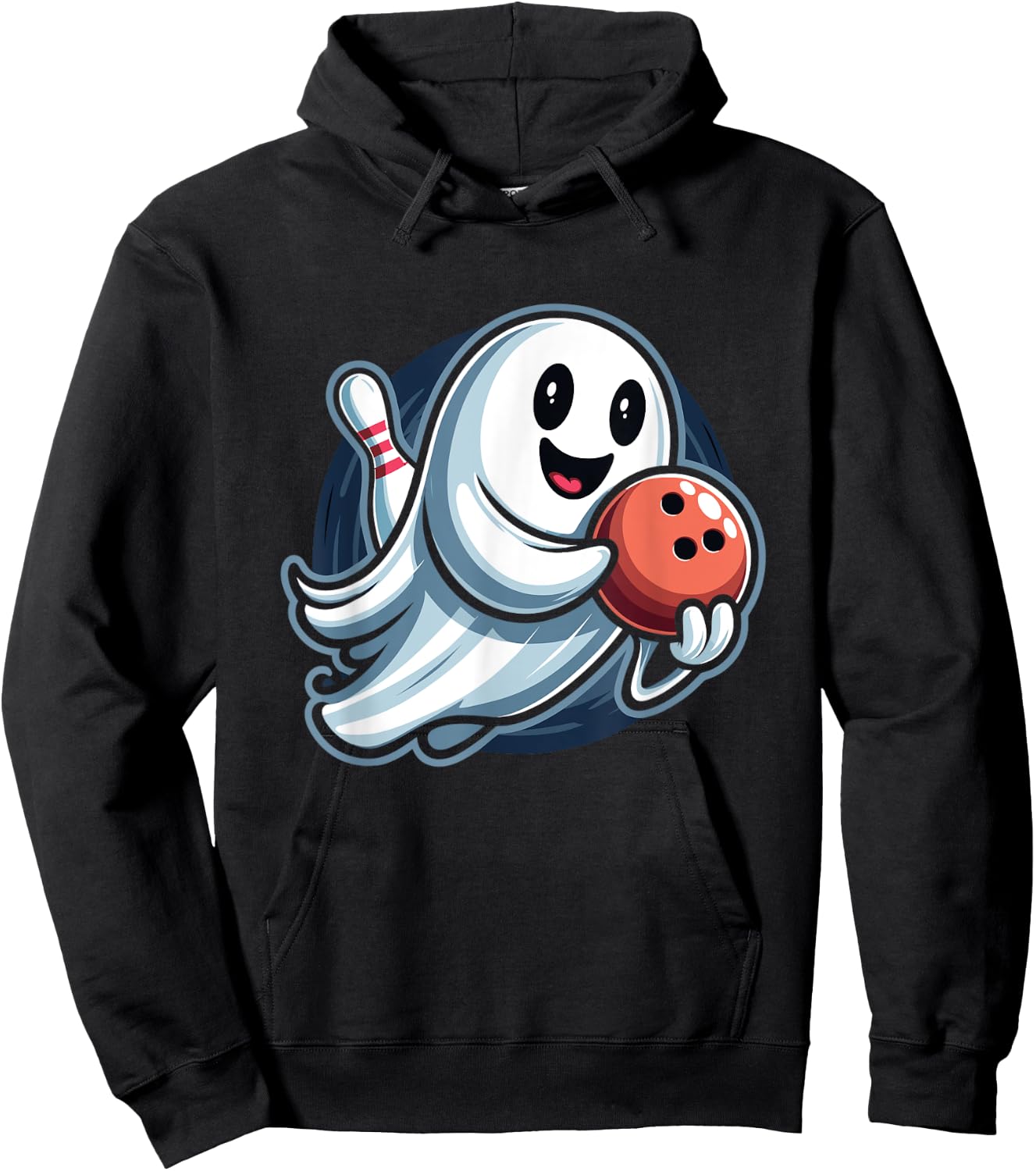 Funny Ghost Bowling Crew Hoodie - Hoodie | Black