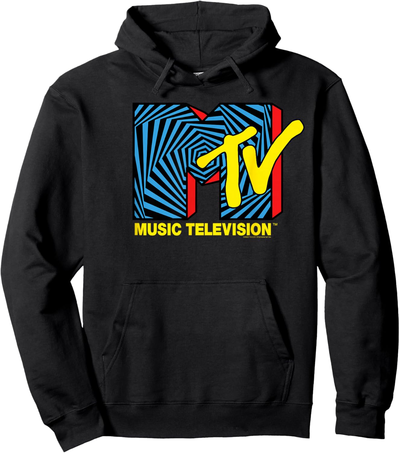 MTV Logo Spiral Music Fan Hoodie - Hoodie | Black