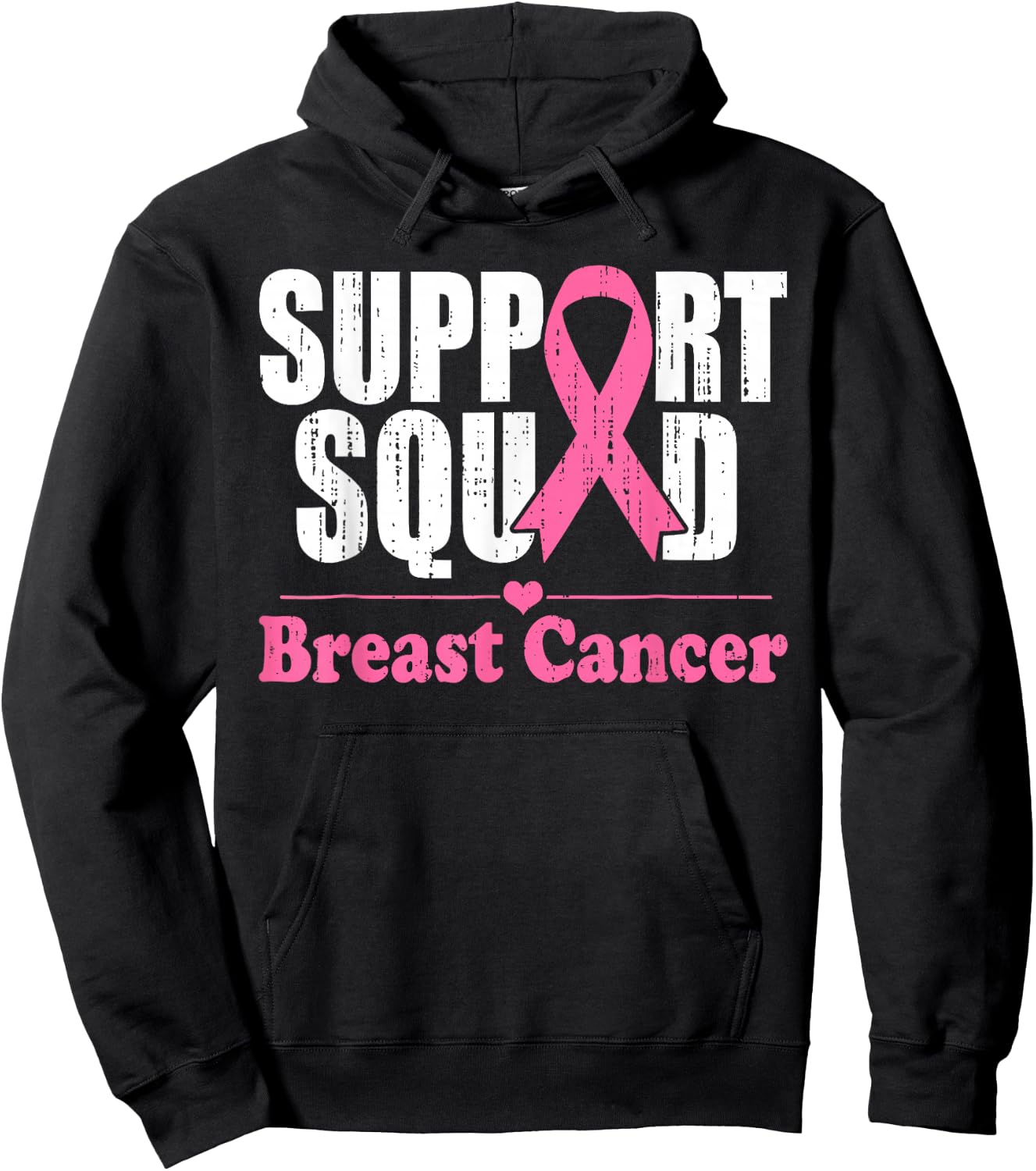 Support Squad Breast Cancer Awareness Month Men Women Kids Hoodie - Hoodie | Black