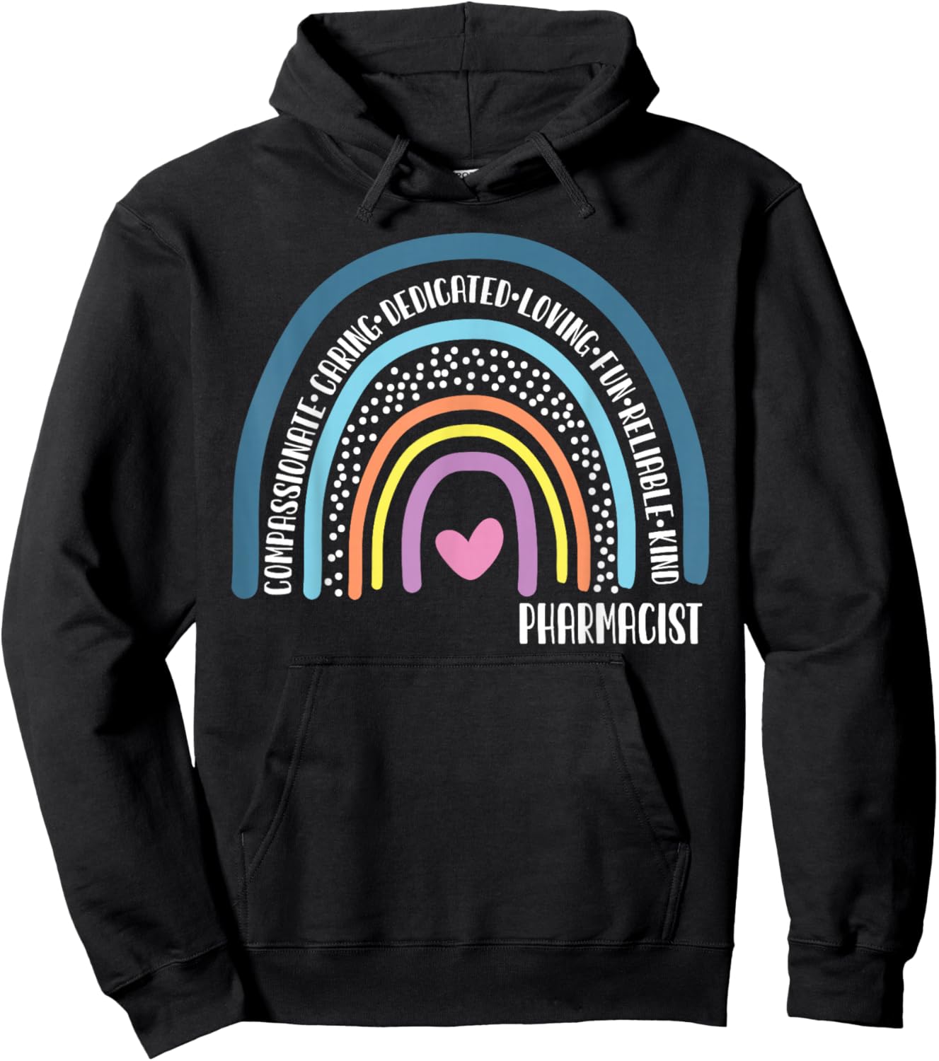 Pharmacist Cute Rainbow Hoodie - Hoodie | Black