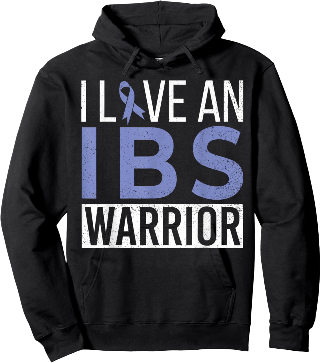 I Love An IBS Warrior Irritable Bowel Syndrome IBS Awareness Hoodie - Hoodie | Black