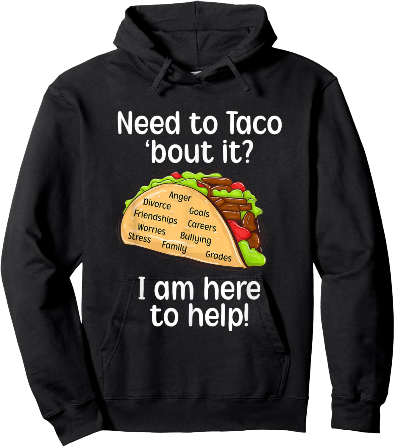 School Counselor Taco About It School Counseling Hoodie - Hoodie | Black