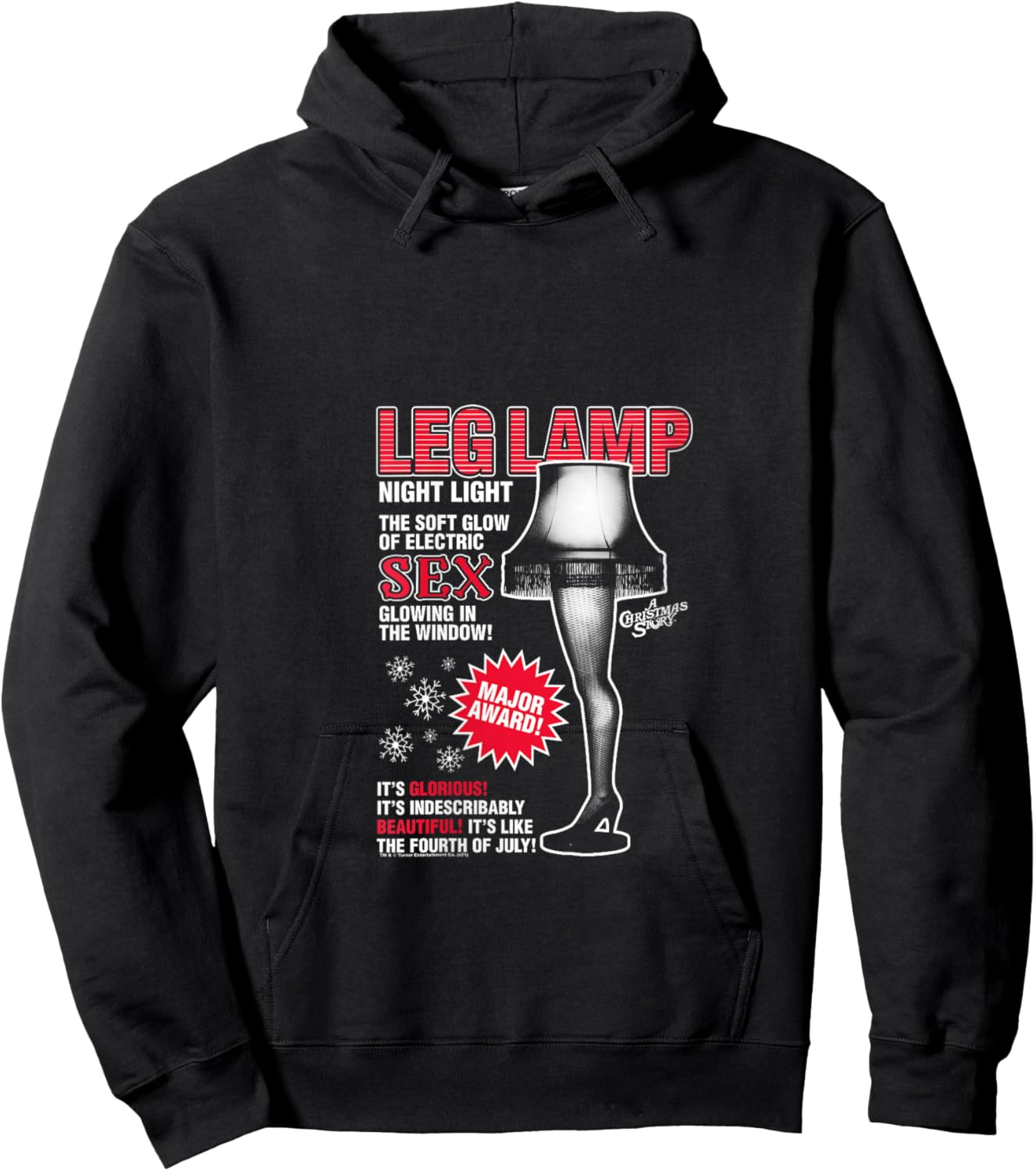 A Christmas Story Leg Lamp Vintage Ad Funny Holiday V-Neck Hoodie - Hoodie | Black