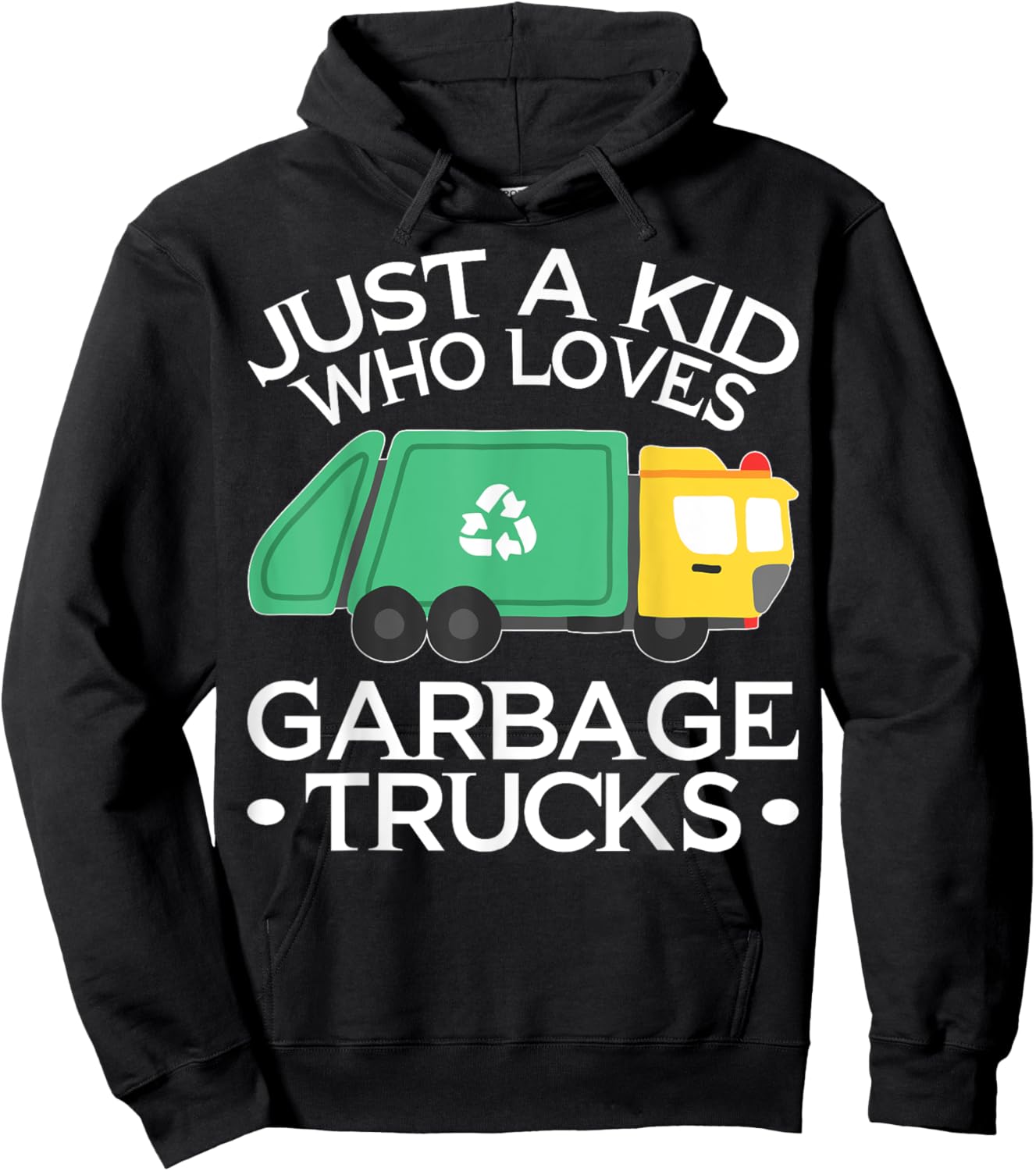 Toddler Garbage Truck Man Costume Kids Hoodie - Hoodie | Black