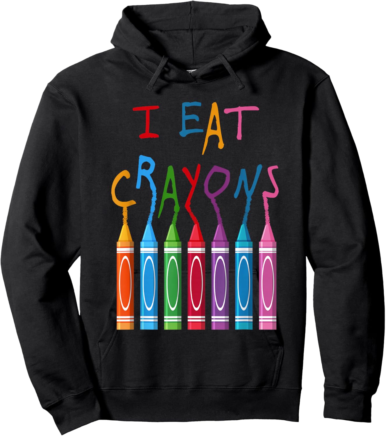 Independent Artists I Eat Crayons Military Humor Funny -Kids Black Retro Hoodie - Hoodie | Black