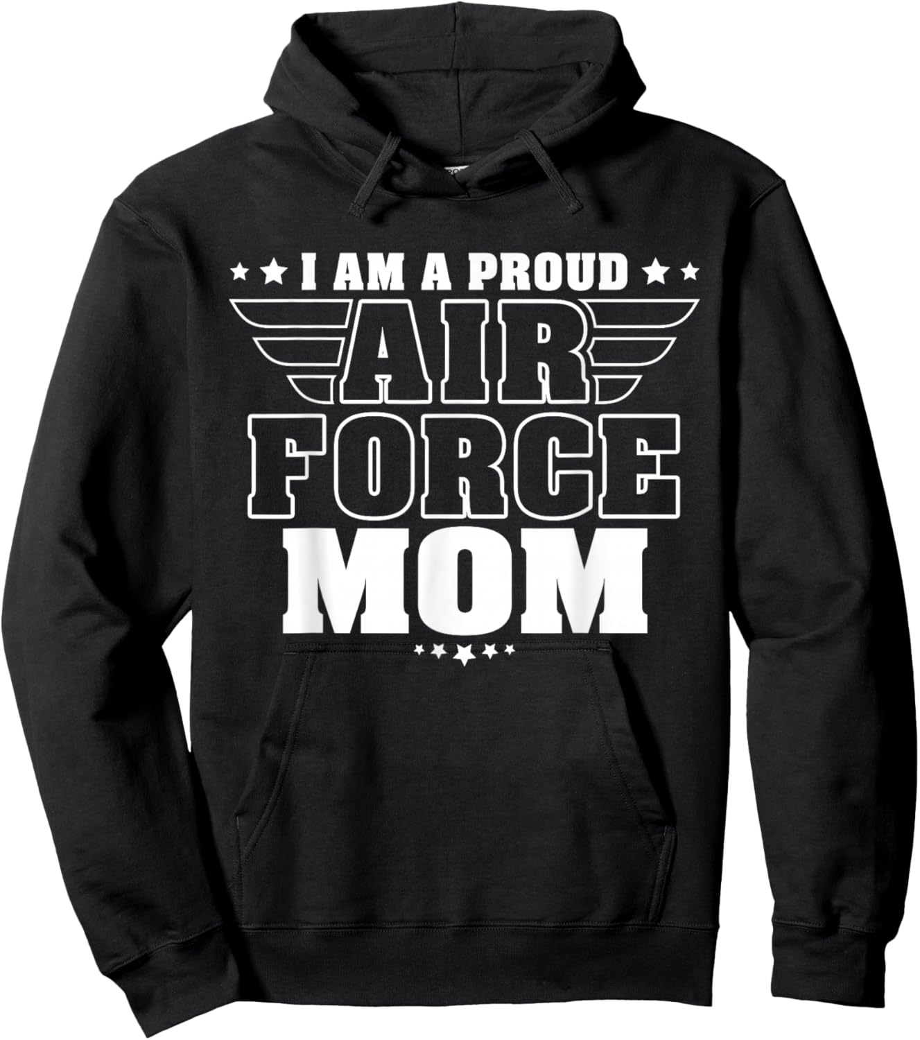 I Am A Proud Air Force Mom Patriotic Pride Military Mother Hoodie - Hoodie | Black
