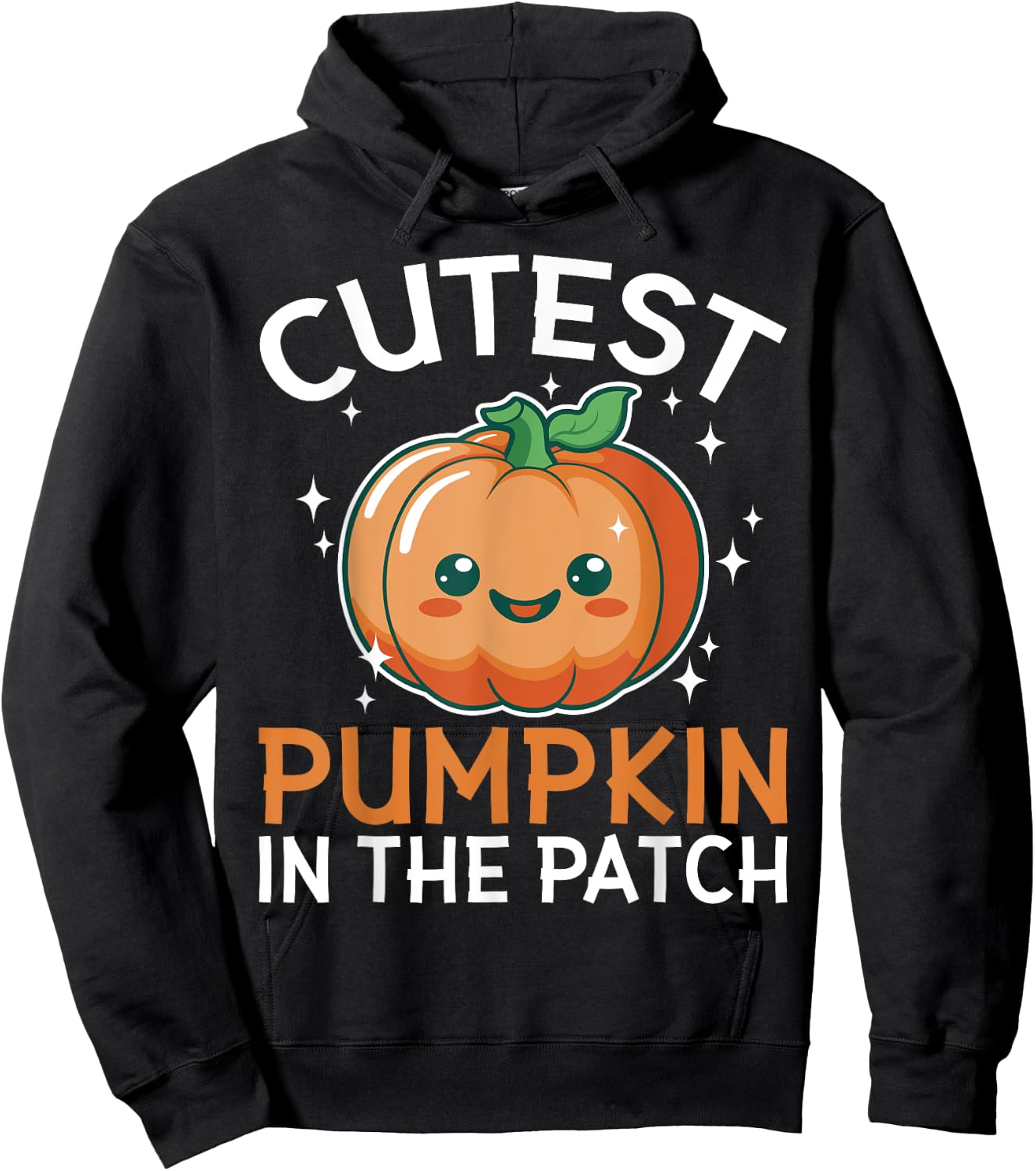 Cutest Pumpkin in the Patch Funny Halloween Kids Adults Hoodie - Hoodie | Black
