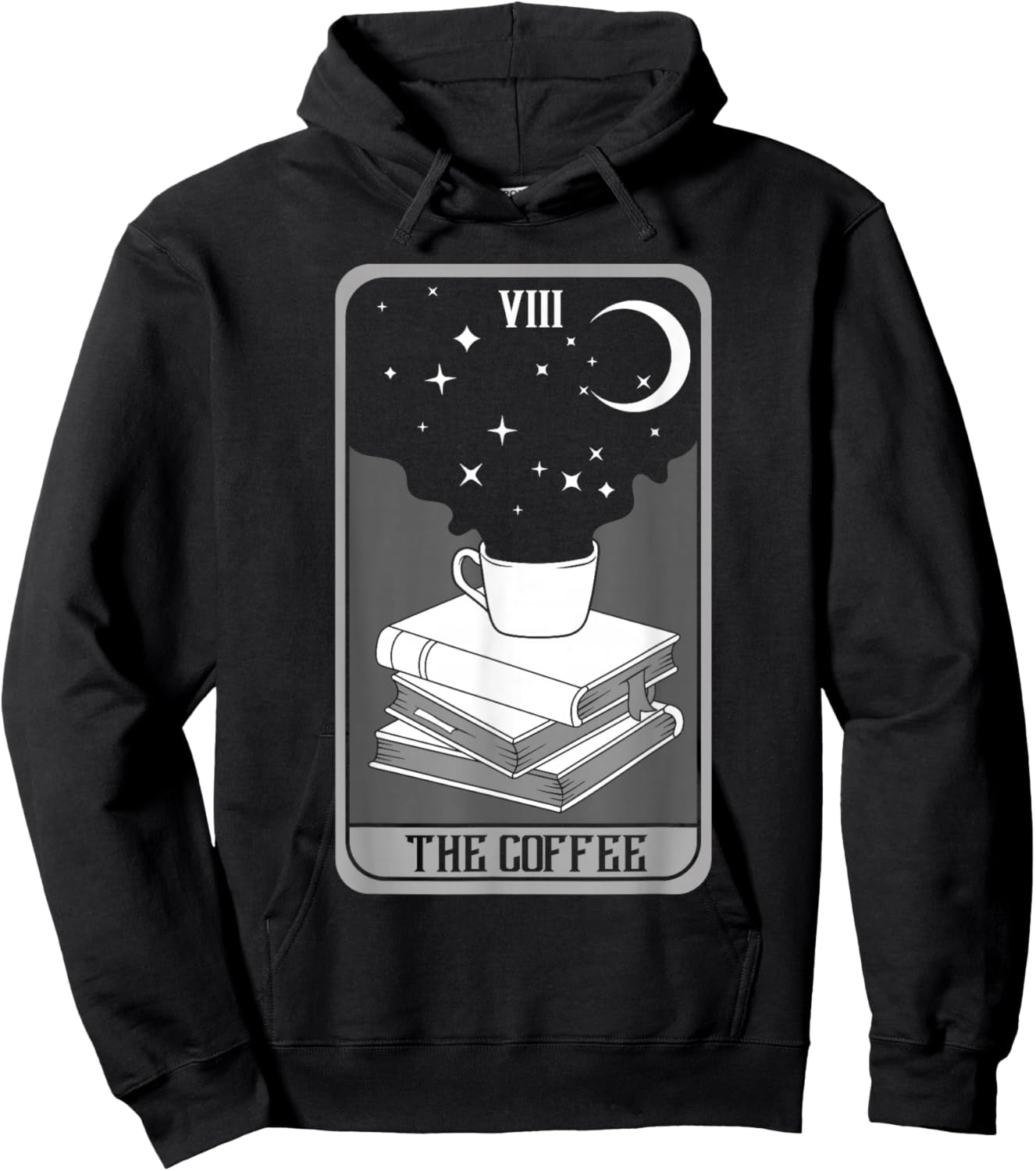 Tarot Card Coffee Shirt Fortune Teller Coffee Lover Drinker Hoodie - Hoodie | Black