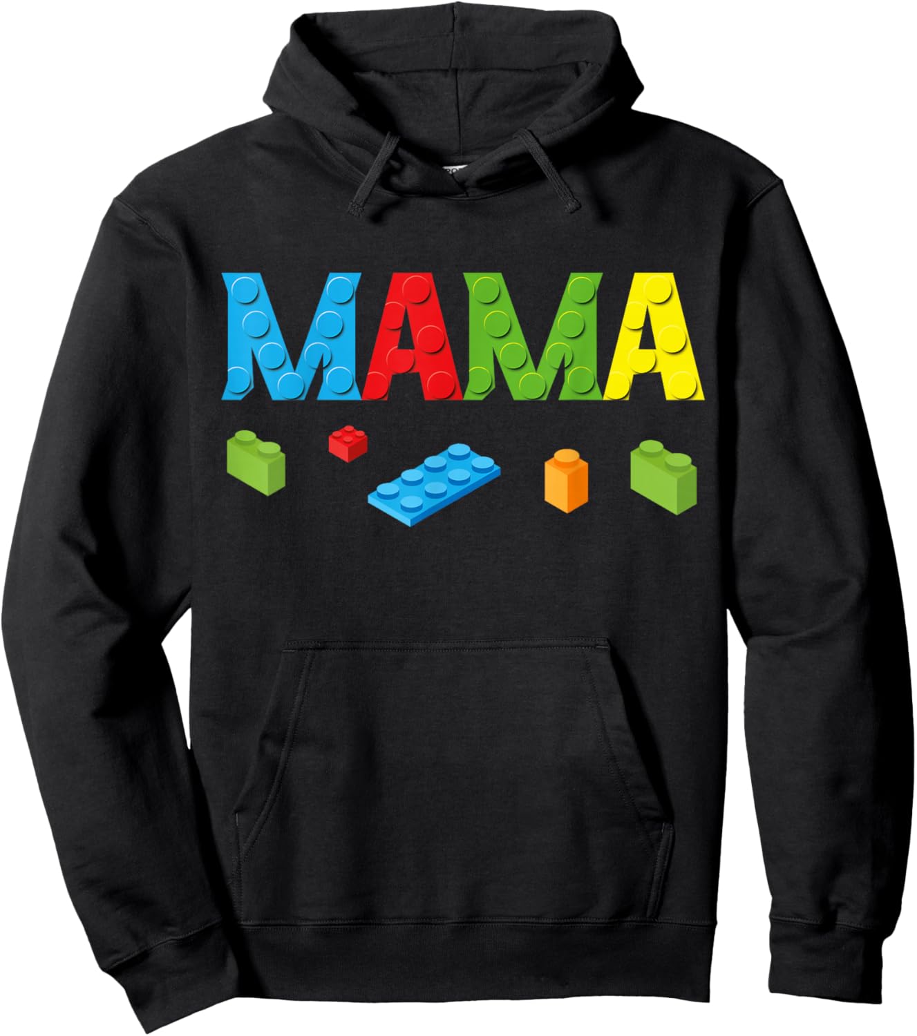 Mama Master Builder Building Bricks Blocks Family Set Small Hoodie - Hoodie | Black