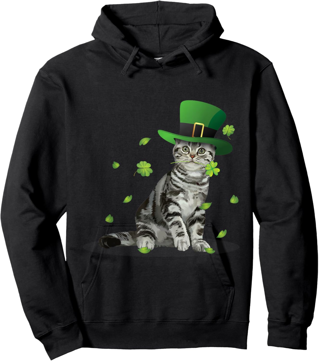 Saint Patrick's Day Cat St. Patrick's Day Cat Women Hoodie - Hoodie | Black
