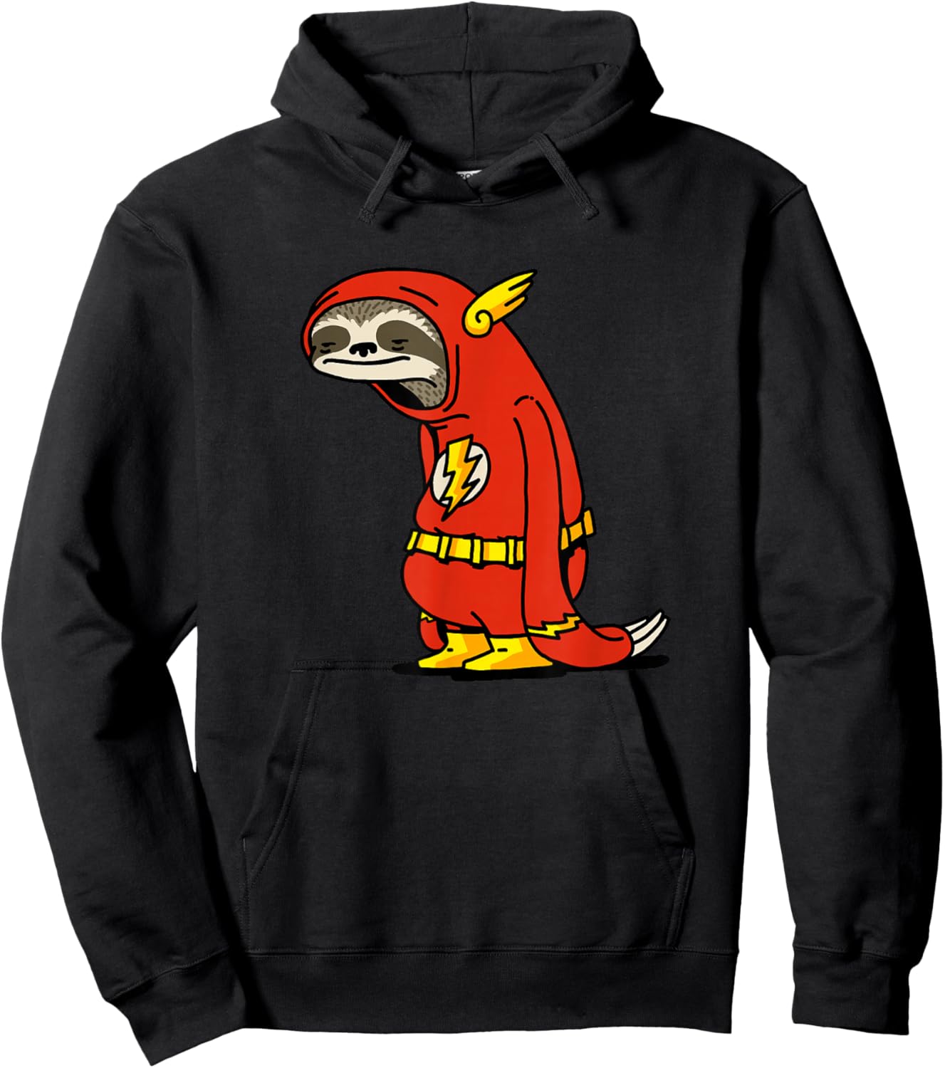 Funny Sloth Superhero Not Fast Not Furious Sloth Lover Hoodie - Hoodie | Black