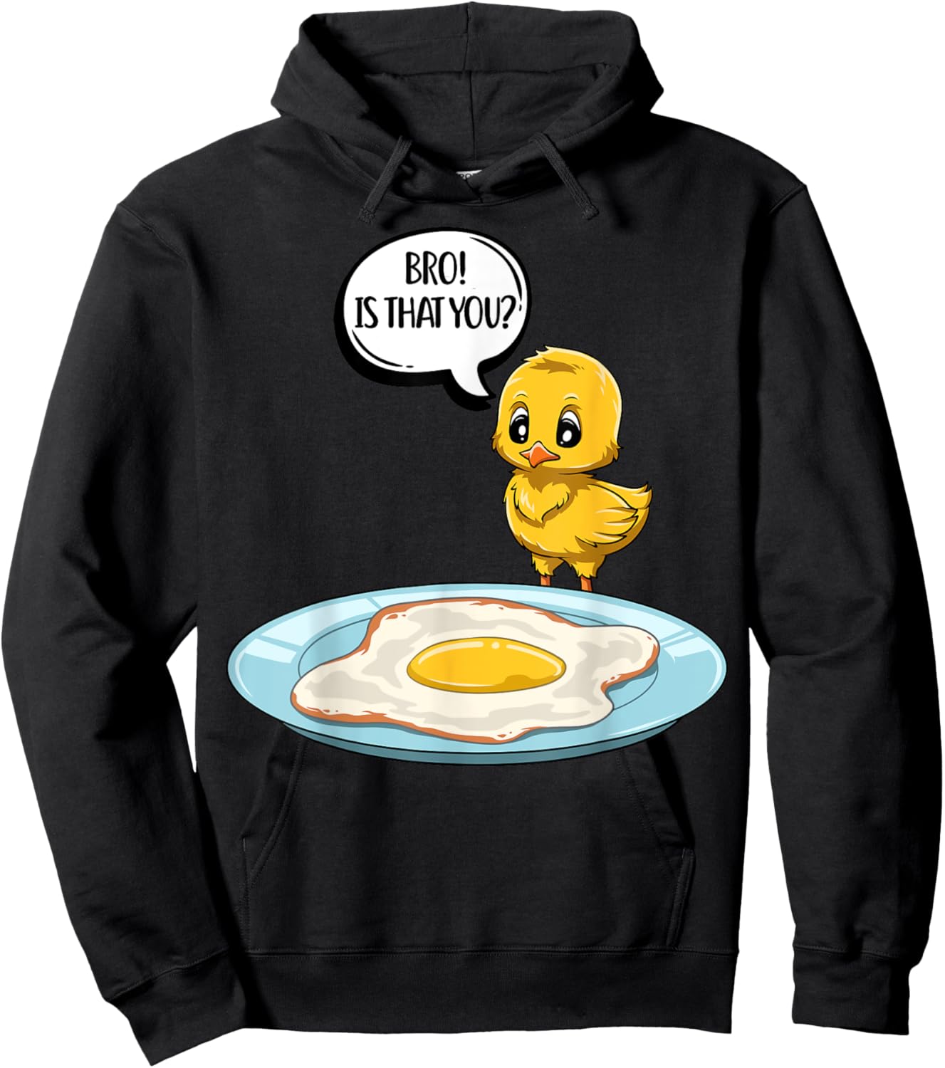Chicken Is That You Bro Funny Chicken Egg Bro Is That You Hoodie - Hoodie | Black