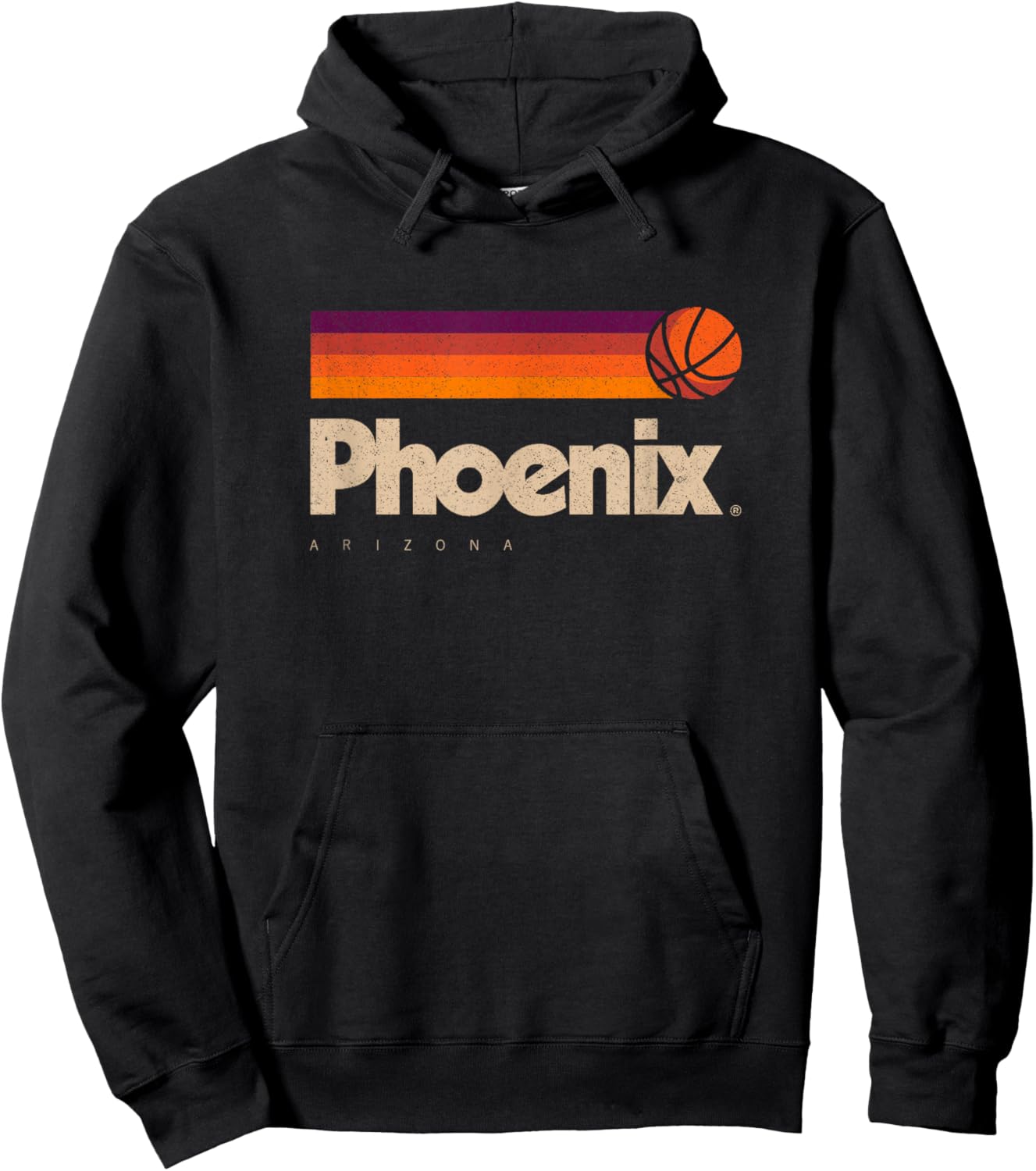 Phoenix Basketball B-Ball City Arizona Retro Phoenix Hoodie - Hoodie | Black