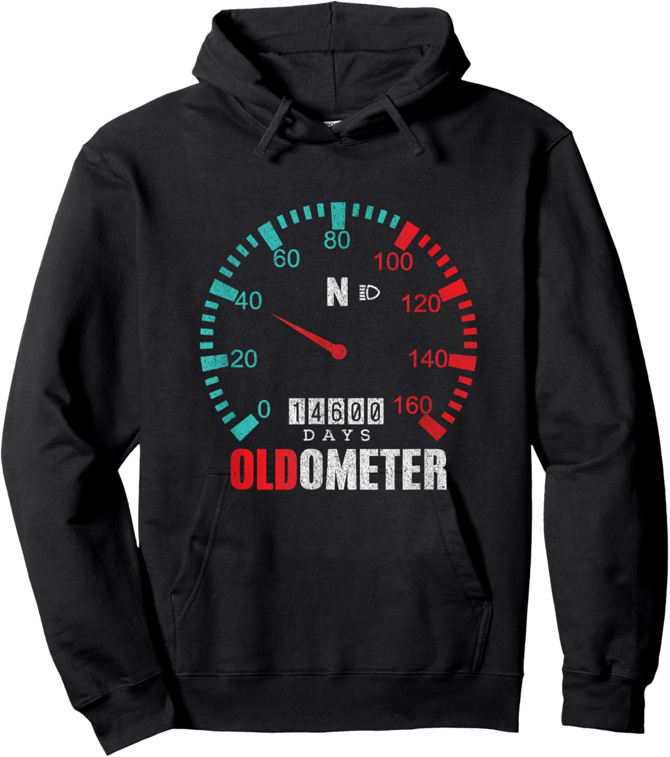 40th Birthday Shirt 14600 Days Oldometer 40 Years Old Men Hoodie - Hoodie | Black