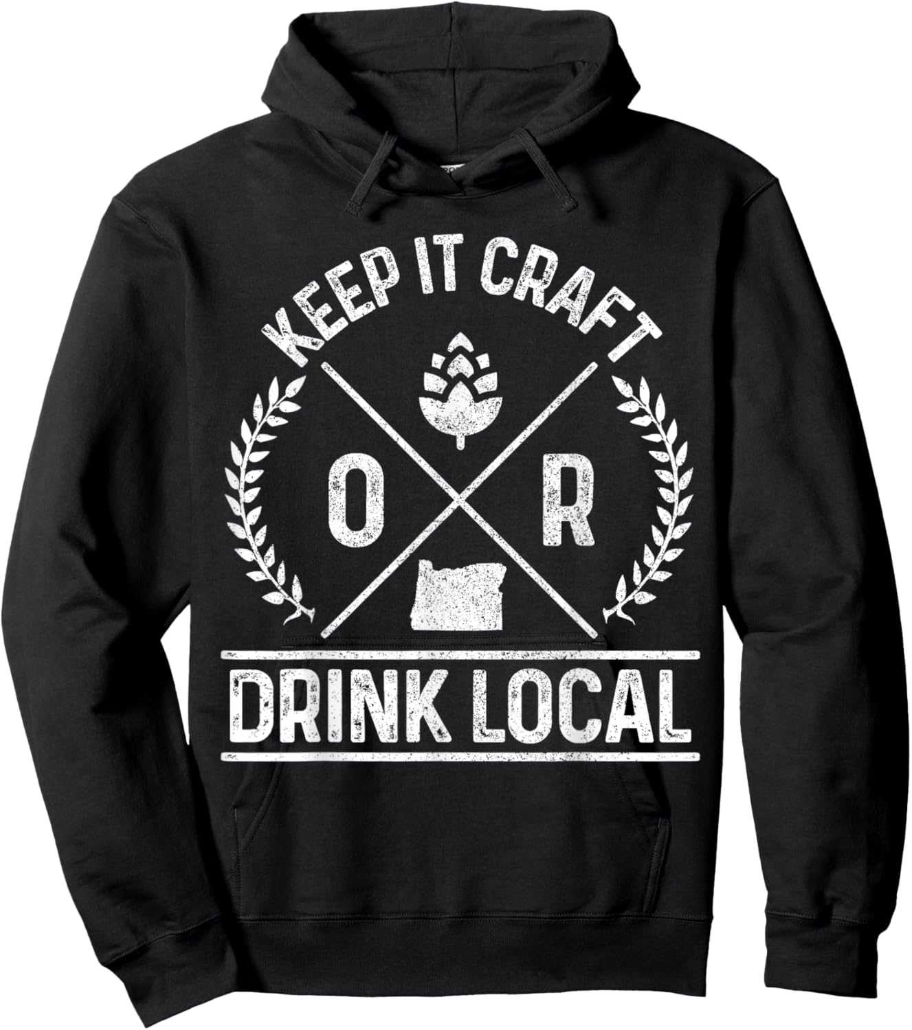 Oregon Drink Local OR Brewery Brewmaster Craft Beer Brewer Hoodie - Hoodie | Black