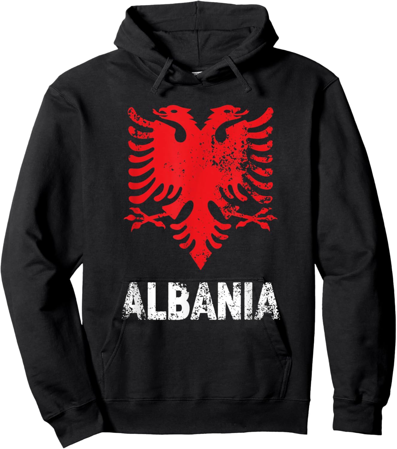 Albanian Double Headed Eagle Albania Hoodie - Hoodie | Black