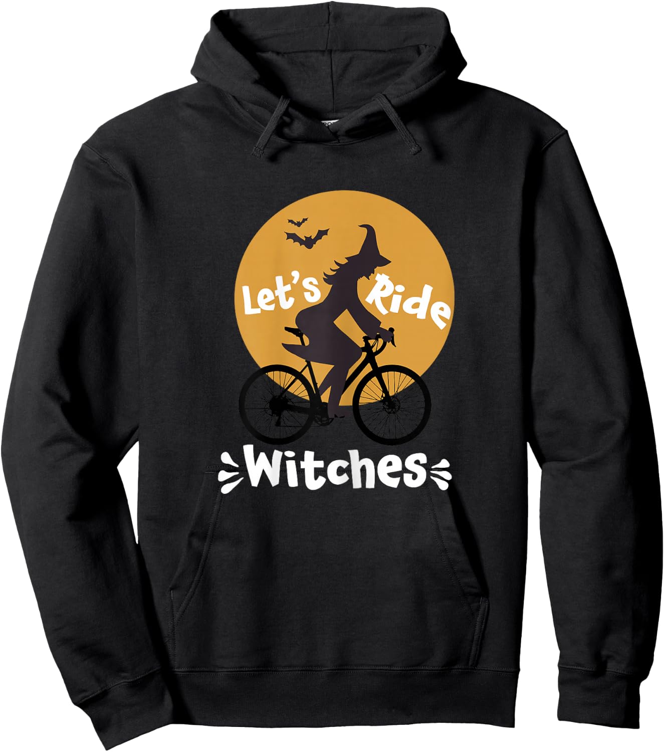 Let's Ride Witches - GRAVEL BIKE Ladies rides Moon Halloween Hoodie - Hoodie | Black