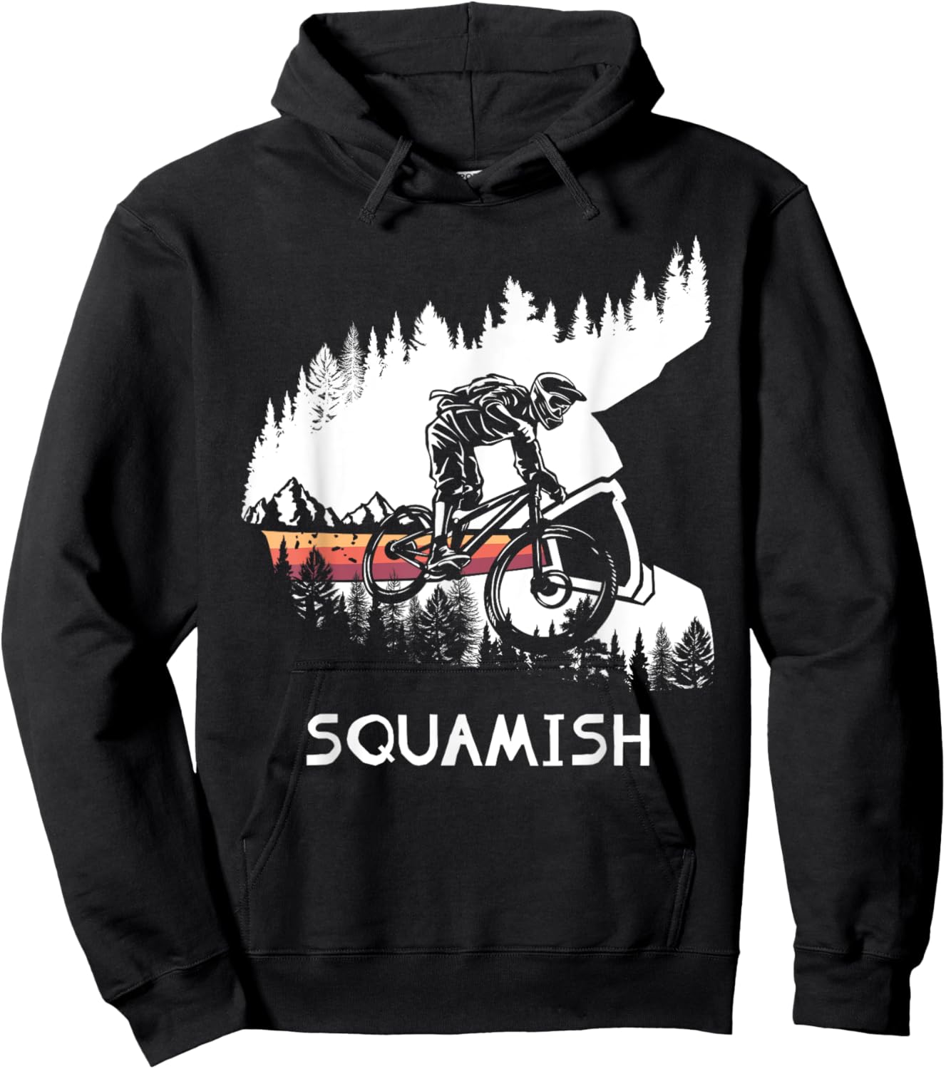 Squamish MTB Downhill Trail Biker British Columbia Hoodie - Hoodie | Black