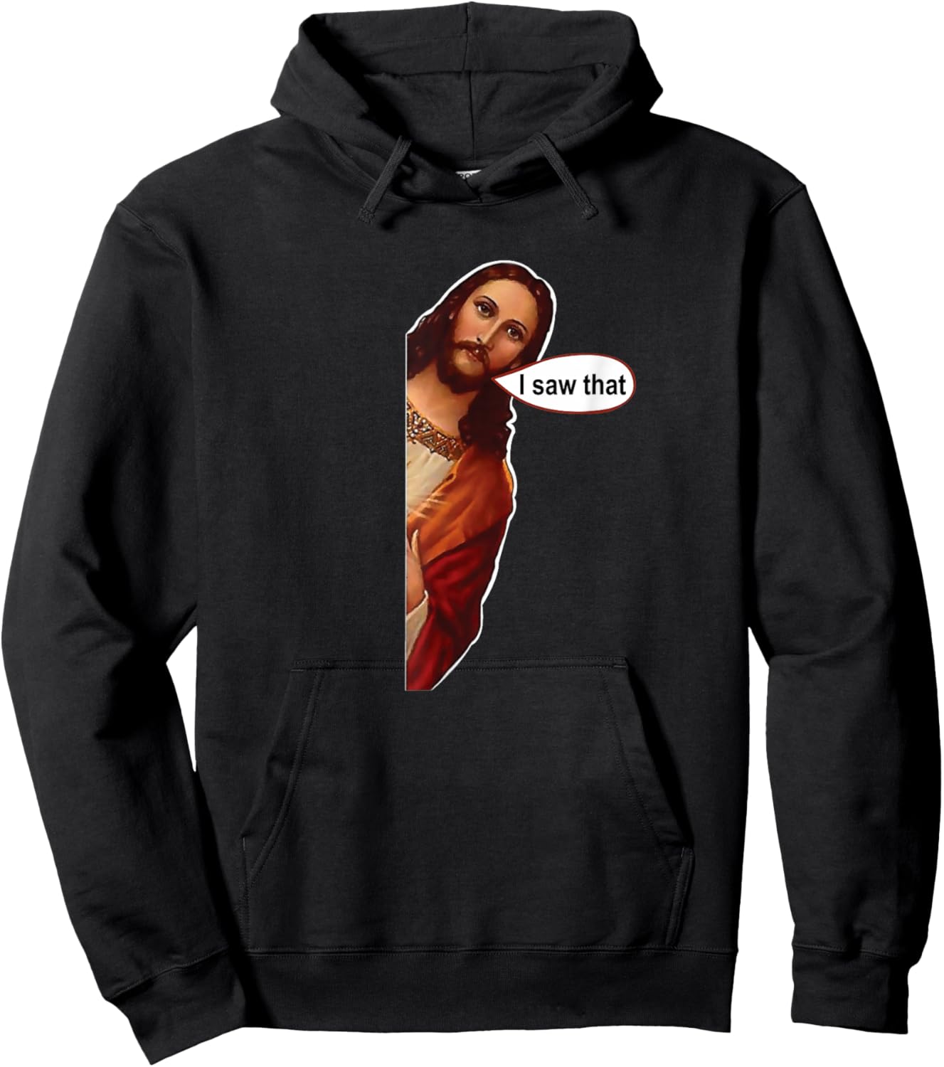 Jesus I Saw That, Cute Graphic top Short Sleeve Hoodie - Hoodie | Black
