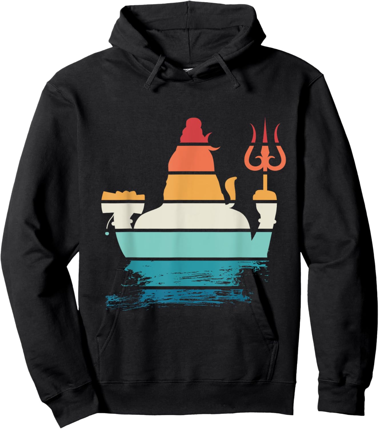 Retro Shiva Hindu Hinduism India Buddhism Ganesha Religion Hoodie - Hoodie | Black