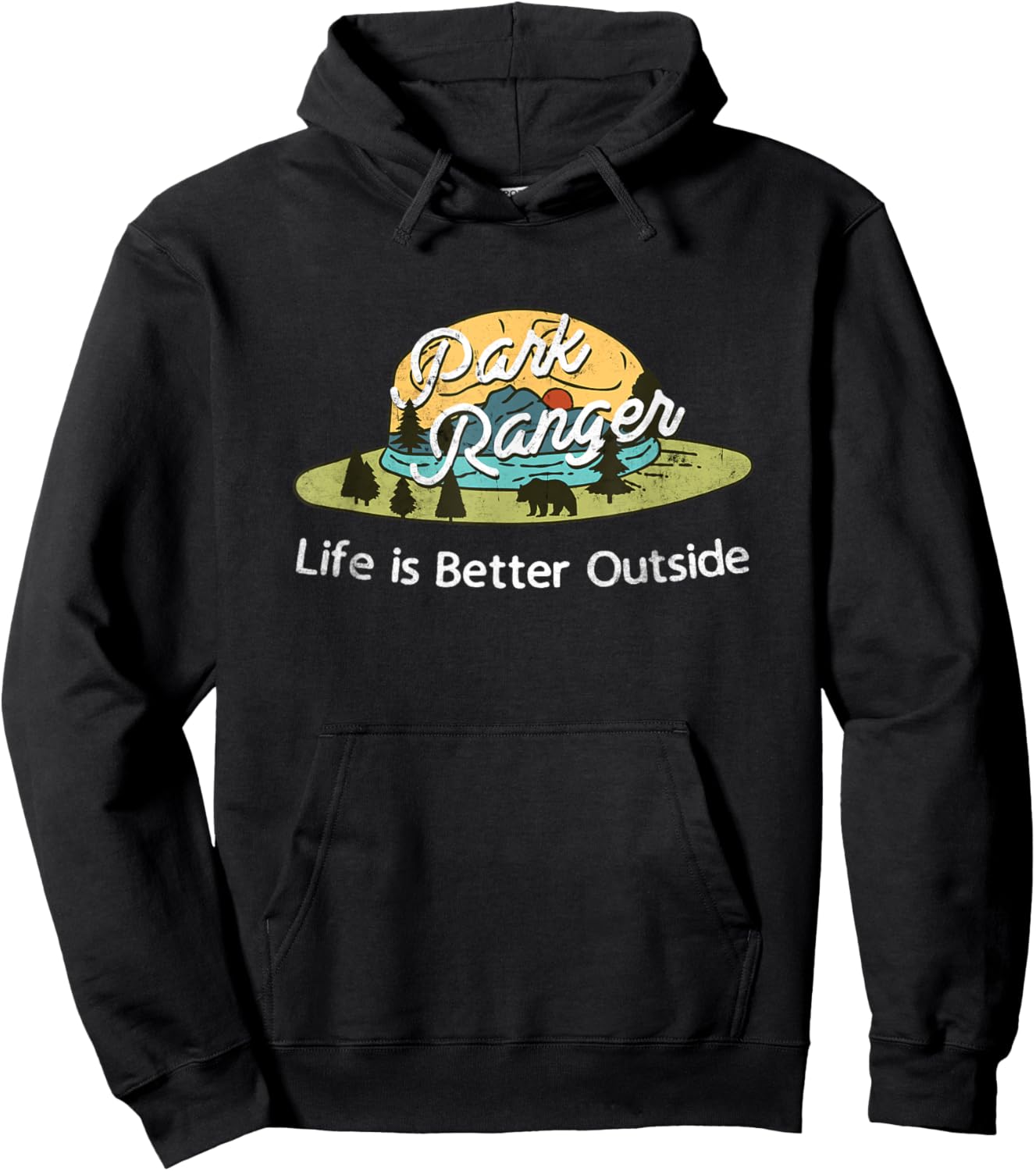 Park Ranger Shirt Supply Men's Classic Fit Black Hoodie - Hoodie | Black