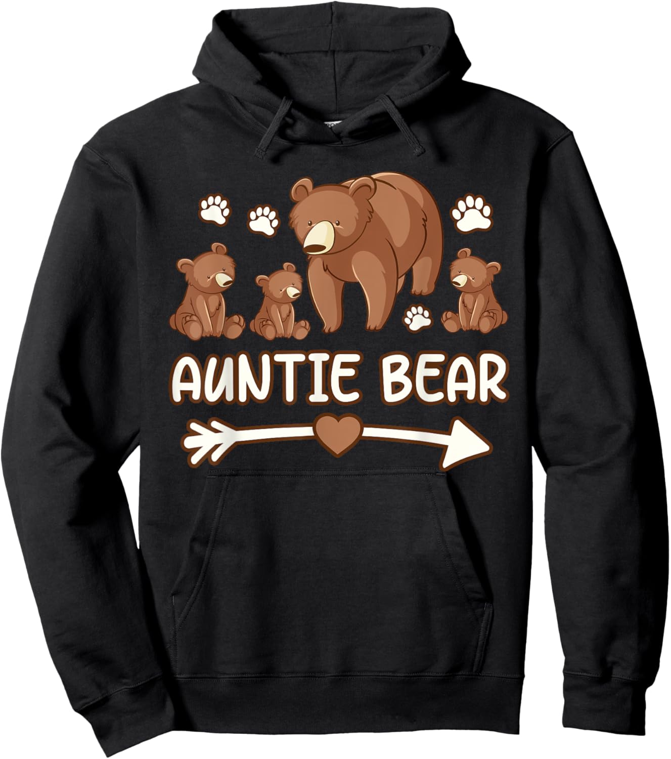 Auntie bear 3 cubs shirts, Auntie bear shirt Hoodie - Hoodie | Black