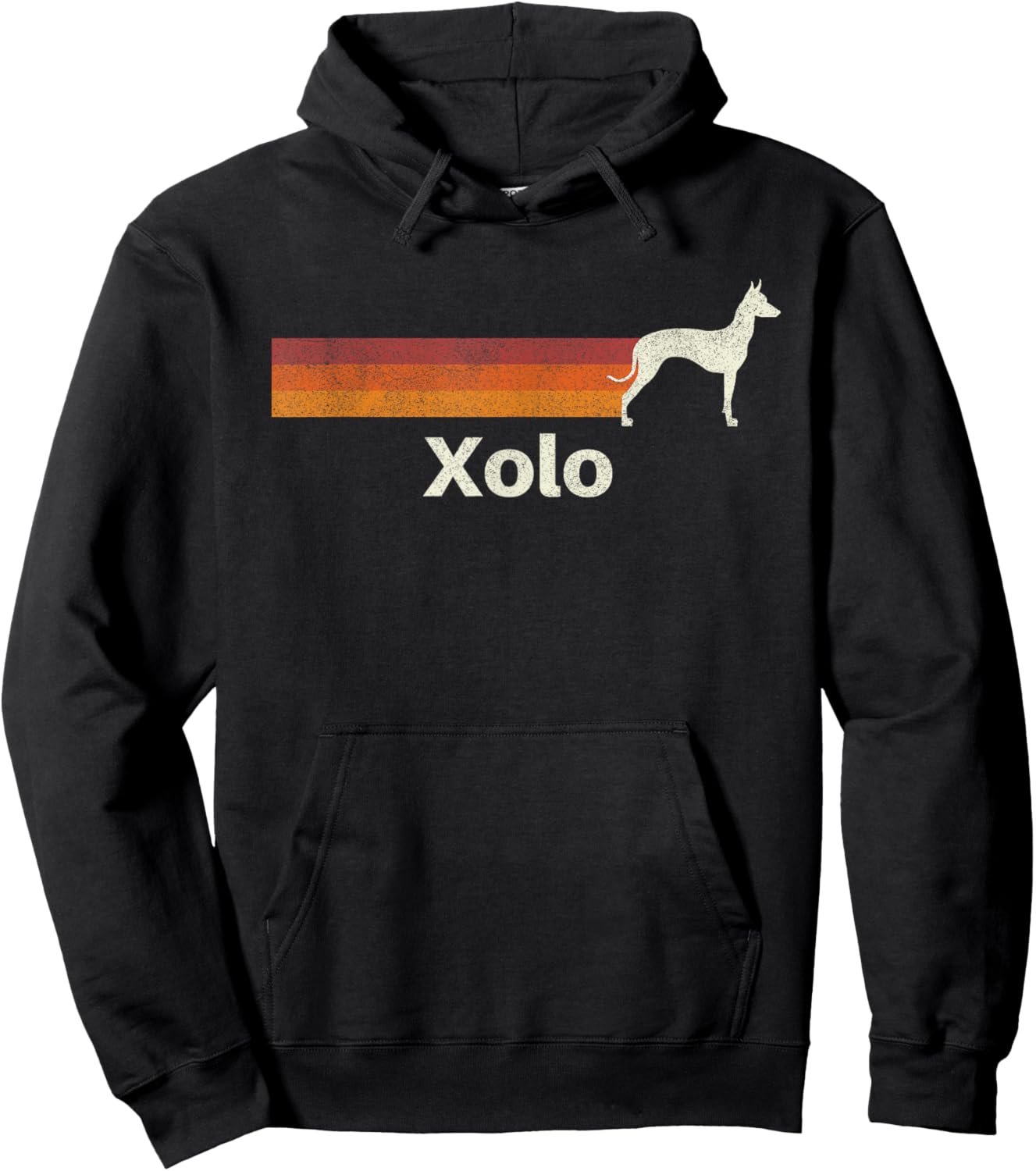 Vintage Xoloitzcuintli Xolo Retro Mom Dad Dog Hoodie - Hoodie | Black