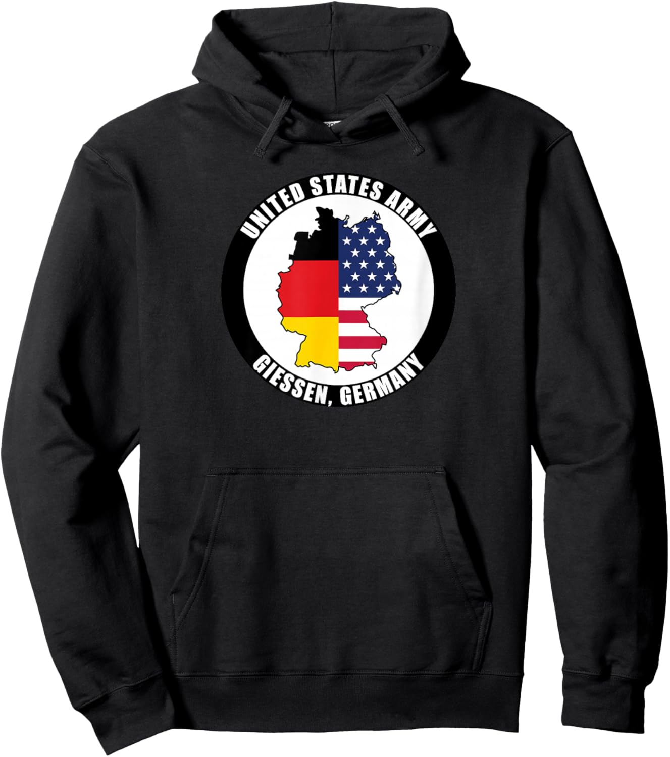 Giessen Germany United States Army Military Veteran Gift Hoodie - Hoodie | Black