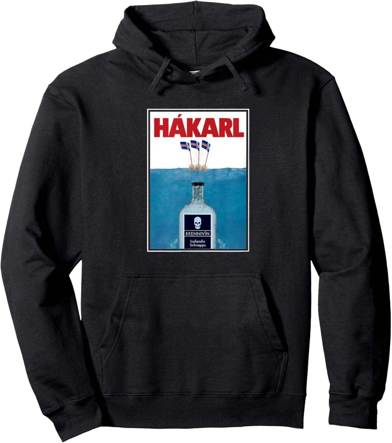 Hakarl Iceland Shark Brennivín Shot Viking Foodie Hoodie - Hoodie | Black