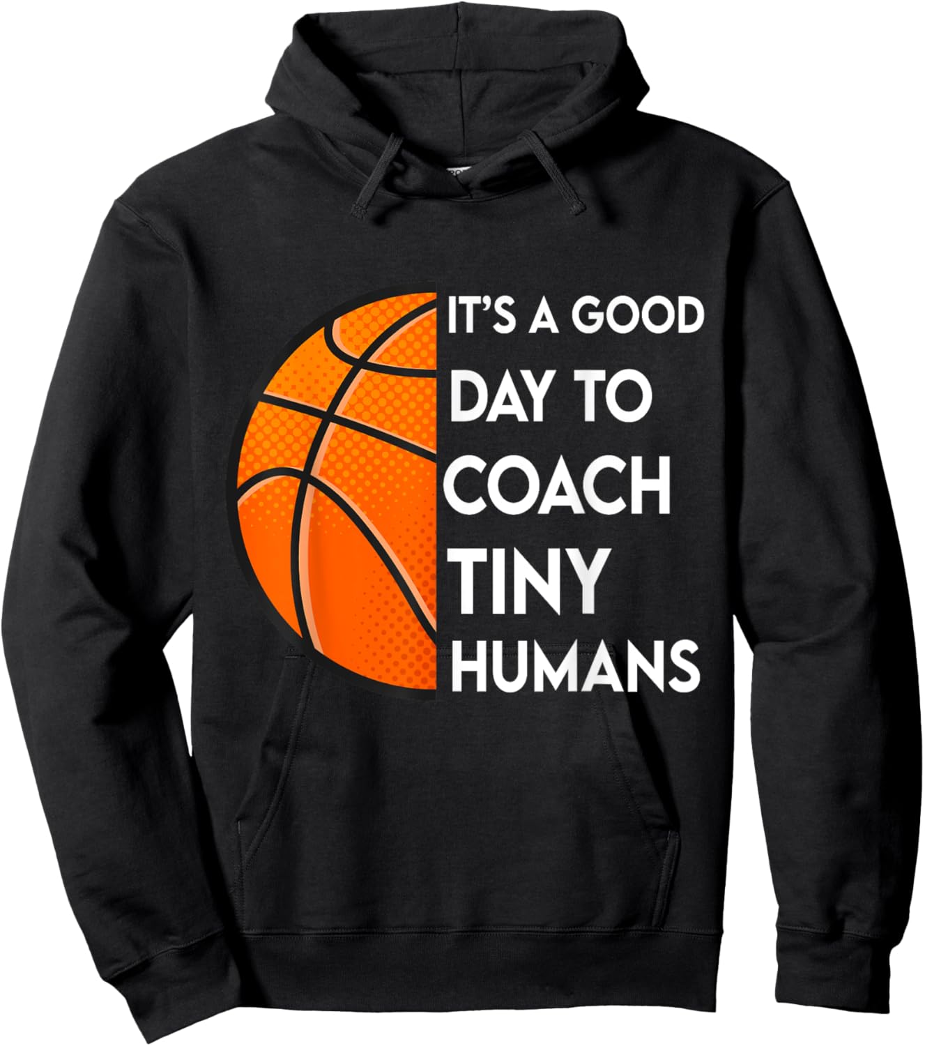 It's a Good Day To Tiny Humans Basketball Kids PE Sport Hoodie - Hoodie | Black