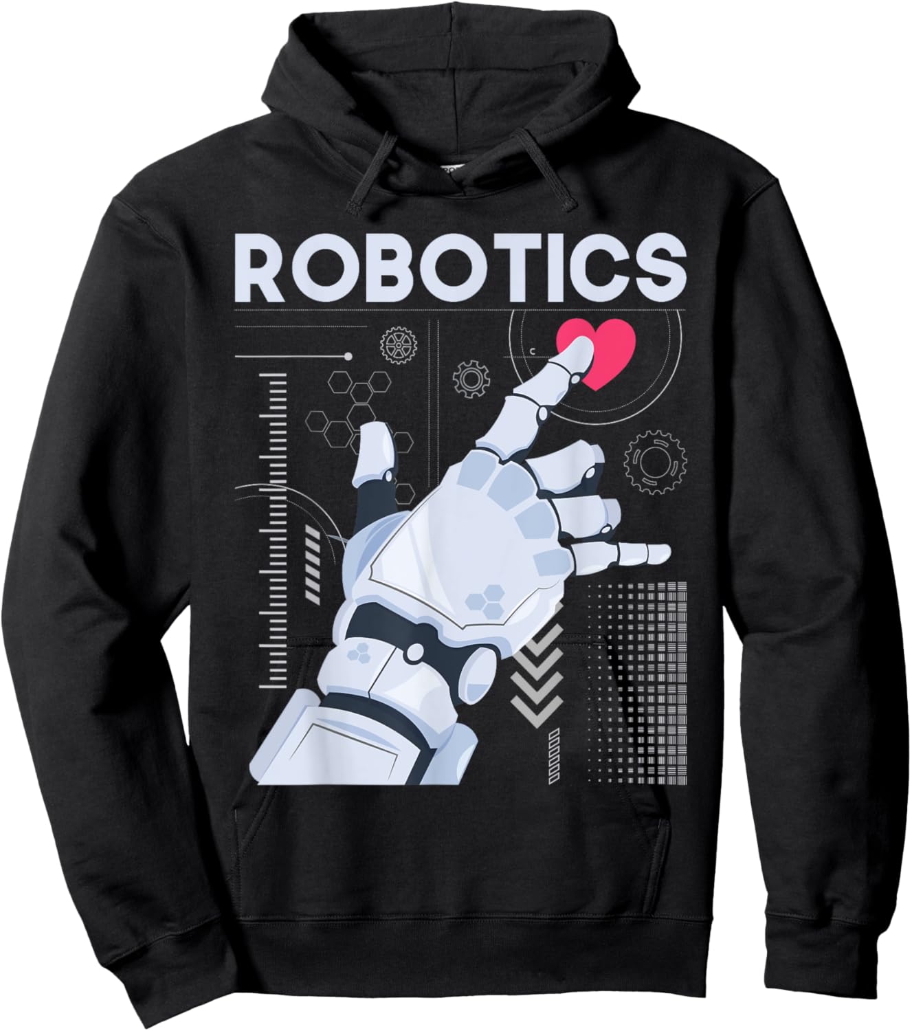 Robotics - Science Robot Builder Engineer Engineering Cyborg Hoodie - Hoodie | Black