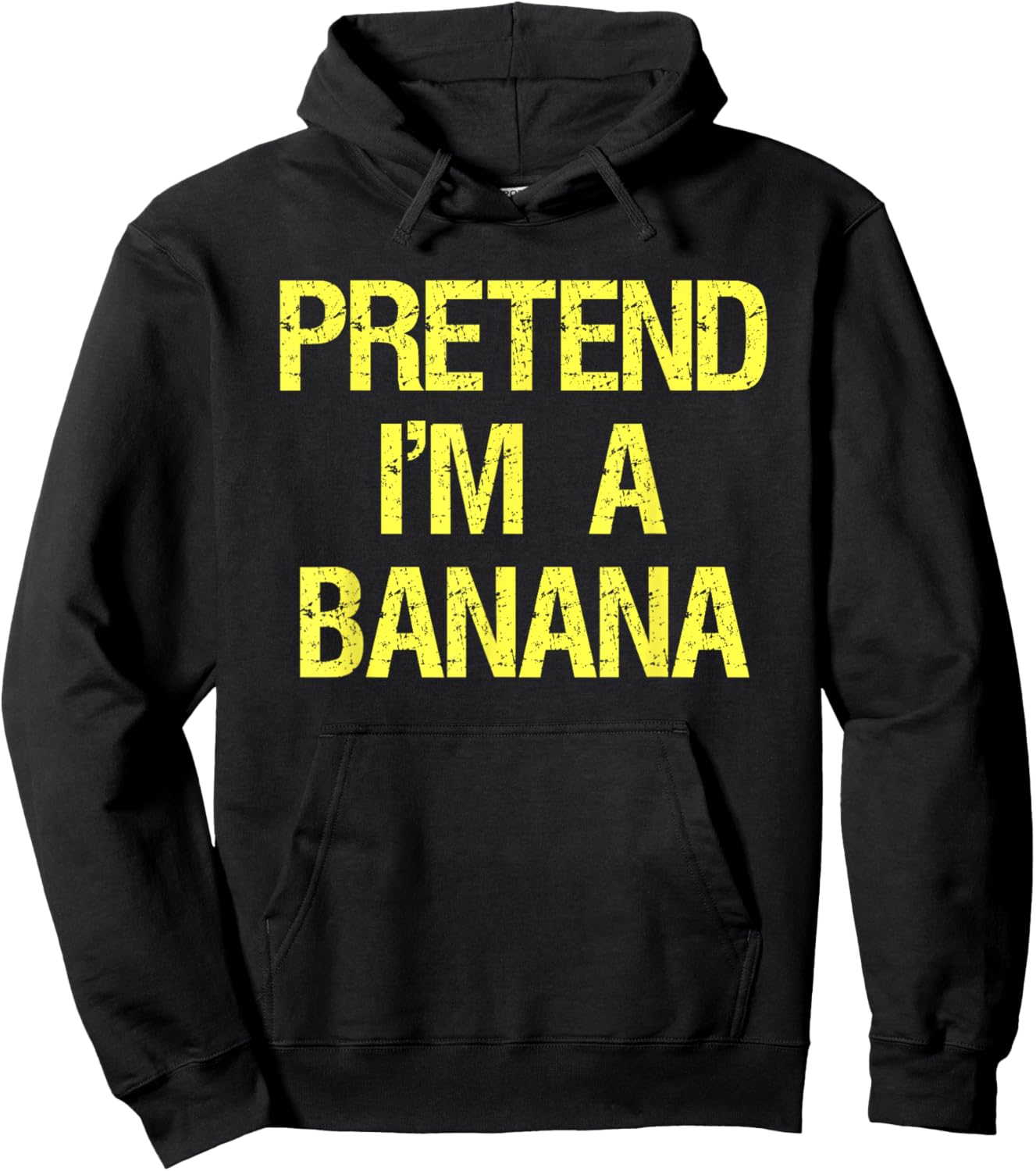 Pretend I'm A Banana Funny Lazy Halloween Costume Outfit Hoodie - Hoodie | Black