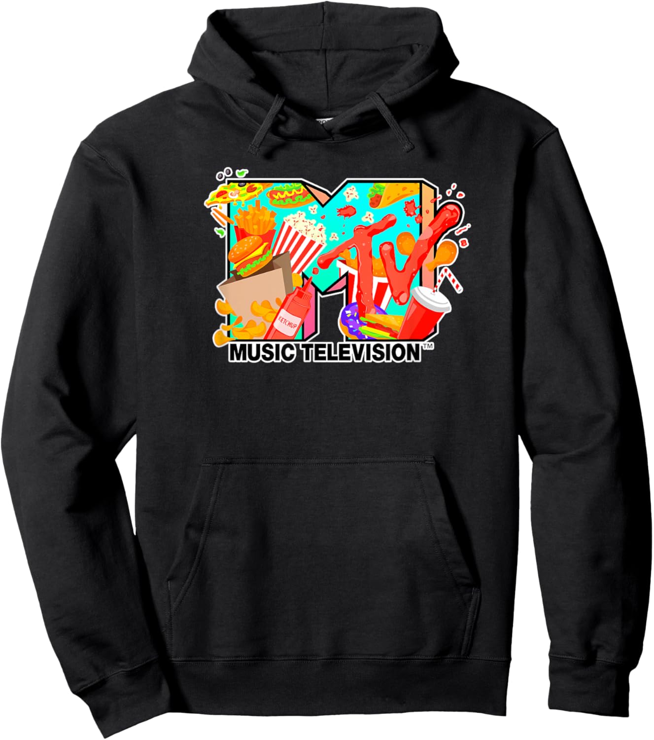 Mademark x MTV - Music Television - Fast Food Lovers Hoodie - Hoodie | Black