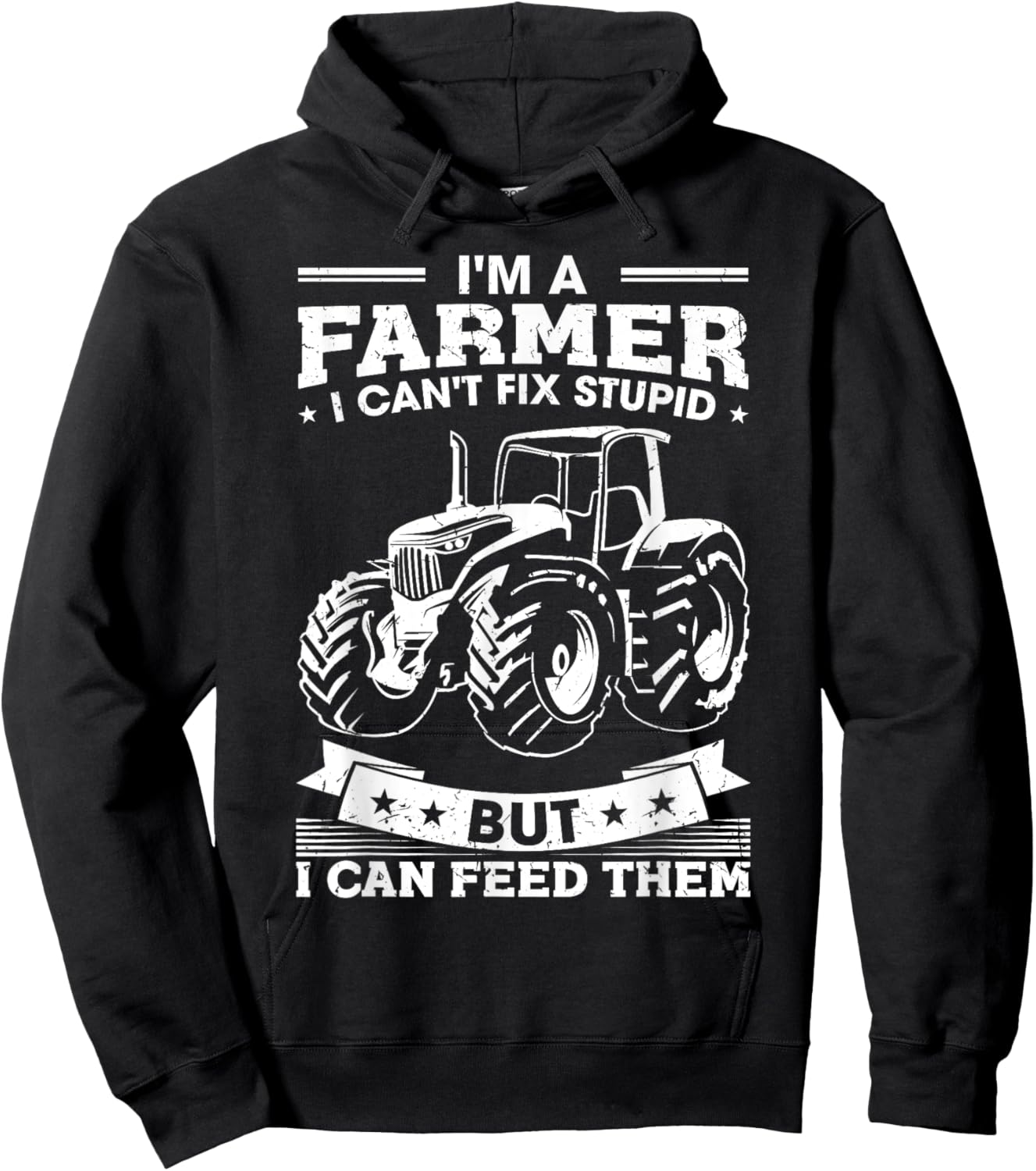 Funny Farming Tractor I'm A Farmer I Feed People Hoodie - Hoodie | Black