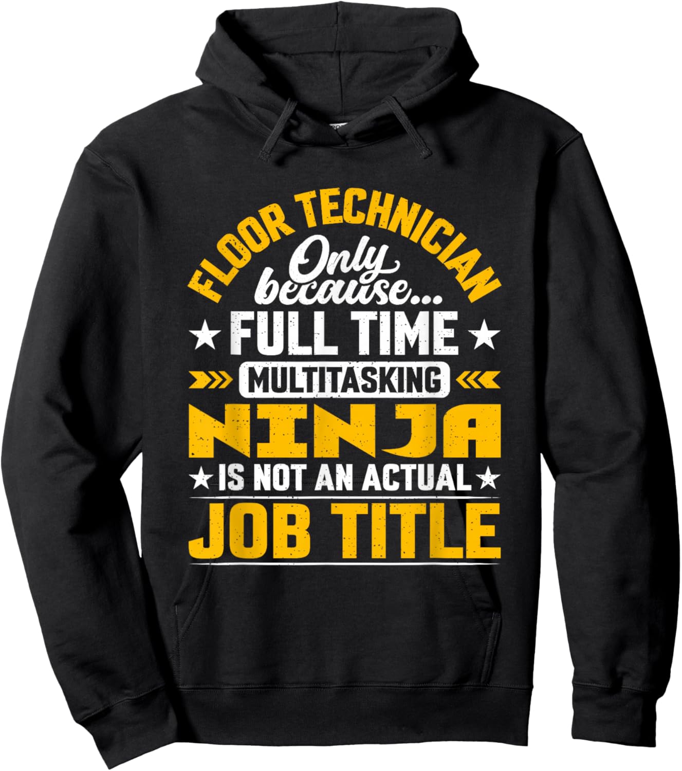 Floor Technician Job Title Funny Floor Technologist Engineer Hoodie - Hoodie | Black