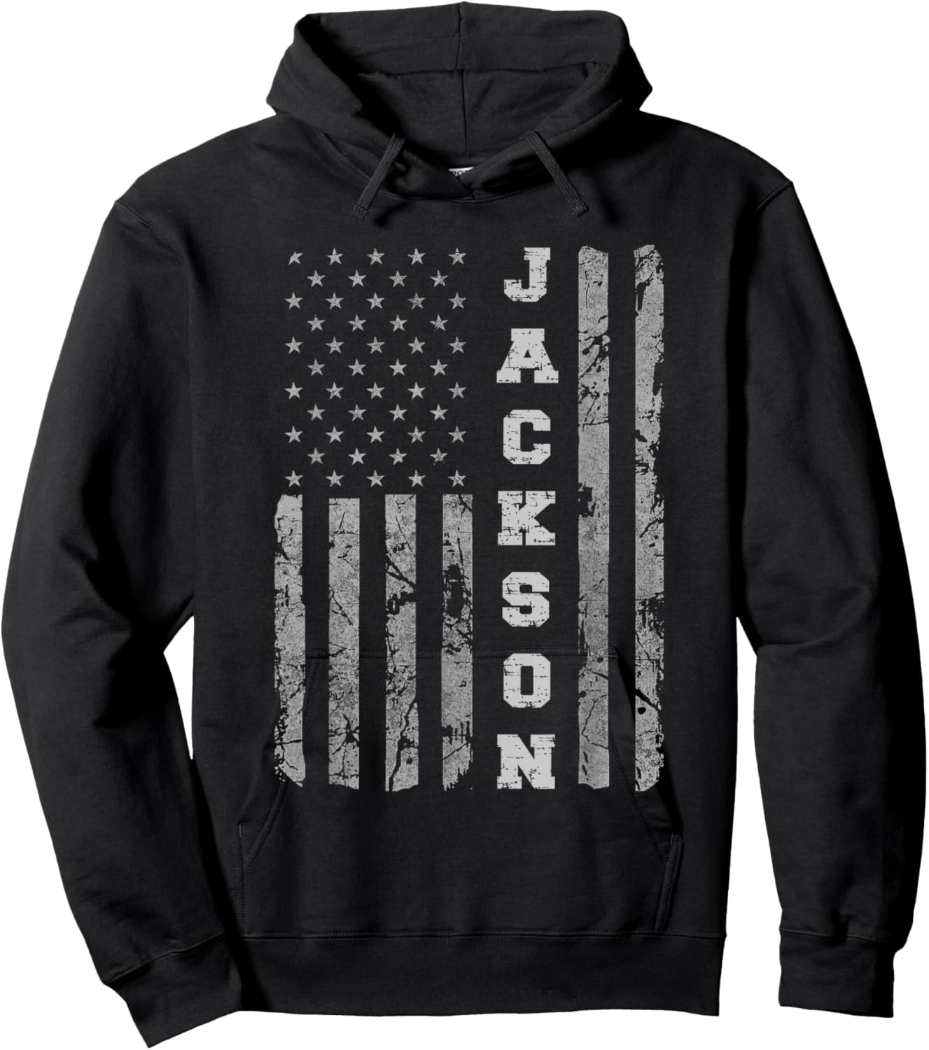 Jackson, New Jersey, American flag Hoodie - Hoodie | Black