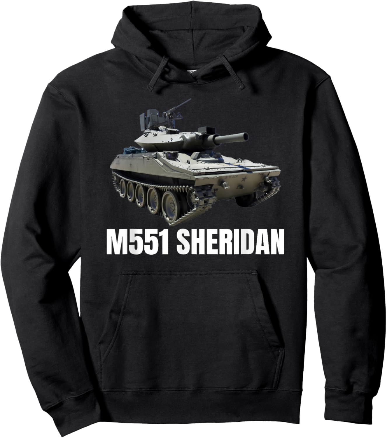 M551 Sheridan American Cold War Tank Hoodie - Hoodie | Black