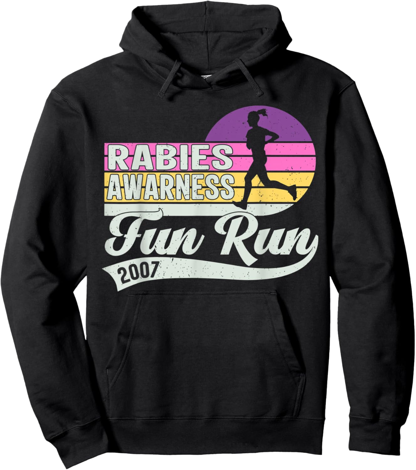 Rabies Awareness Fun Run Funny TV Comedy Running For Girls Hoodie - Hoodie | Black