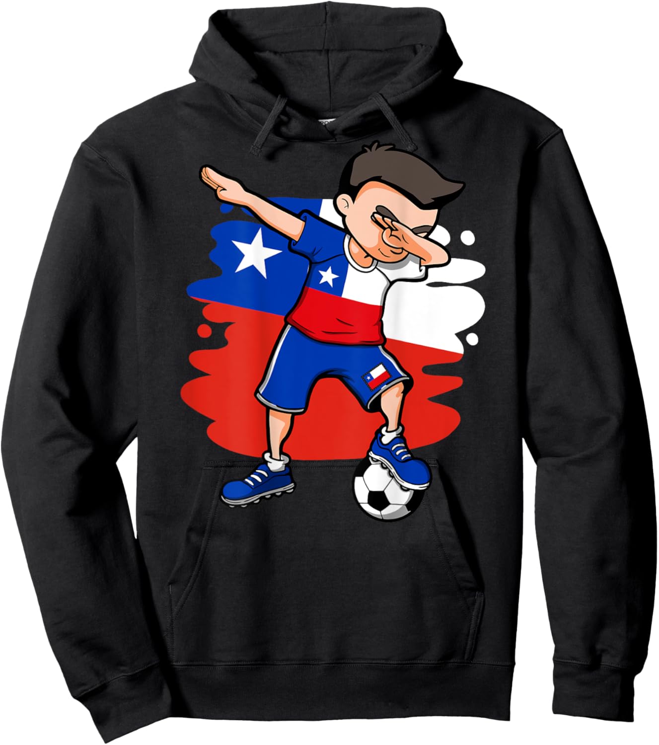 Dabbing Soccer Boy - Chile Jersey Chilean Football Lovers Hoodie - Hoodie | Black