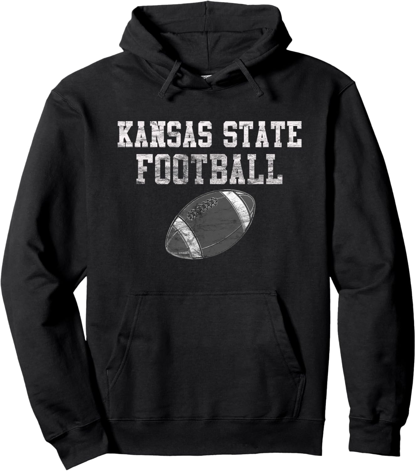 Vintage Kansas State Football Hoodie - Hoodie | Black