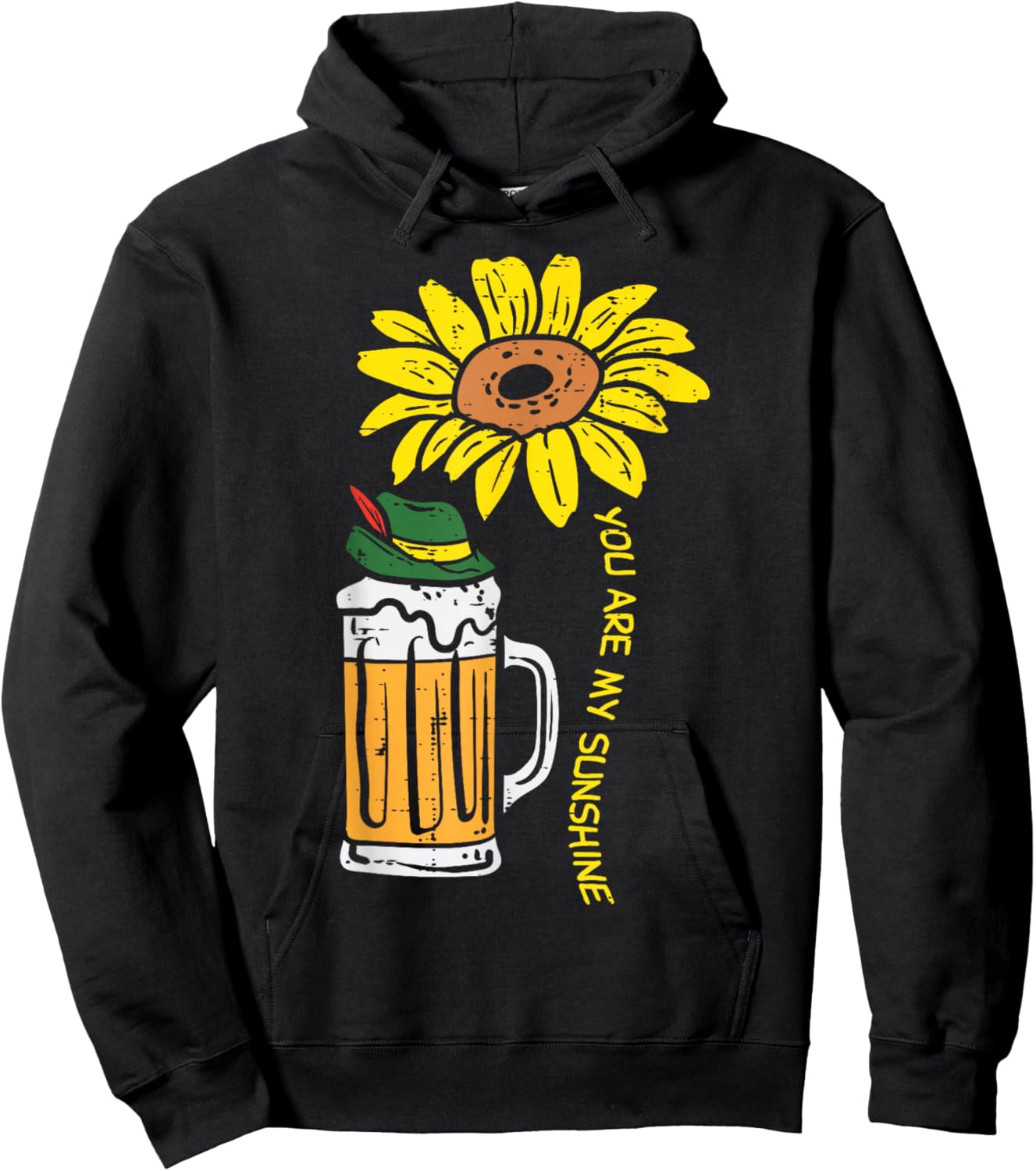 You My Sunshine Sunflower Oktoberfest Beers German Women Hoodie - Hoodie | Black
