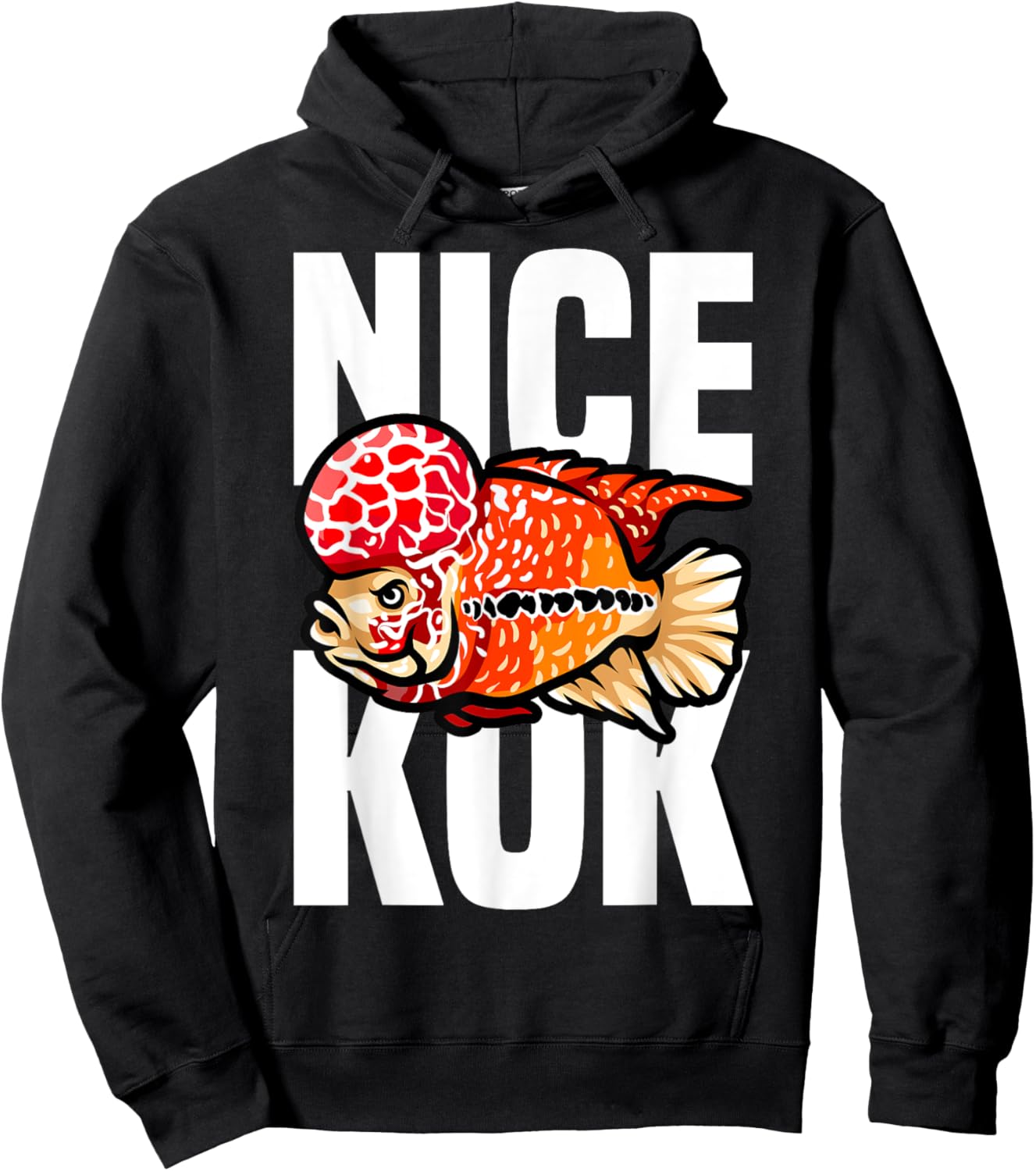 Nice Kok Funny Flowerhorn Cichlid Fish Keeper Hoodie - Hoodie | Black