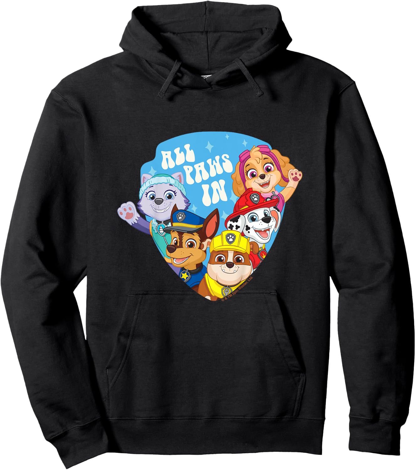 Kids PAW Patrol All Paws In Shield Emblem Group Shot Hoodie - Hoodie | Black