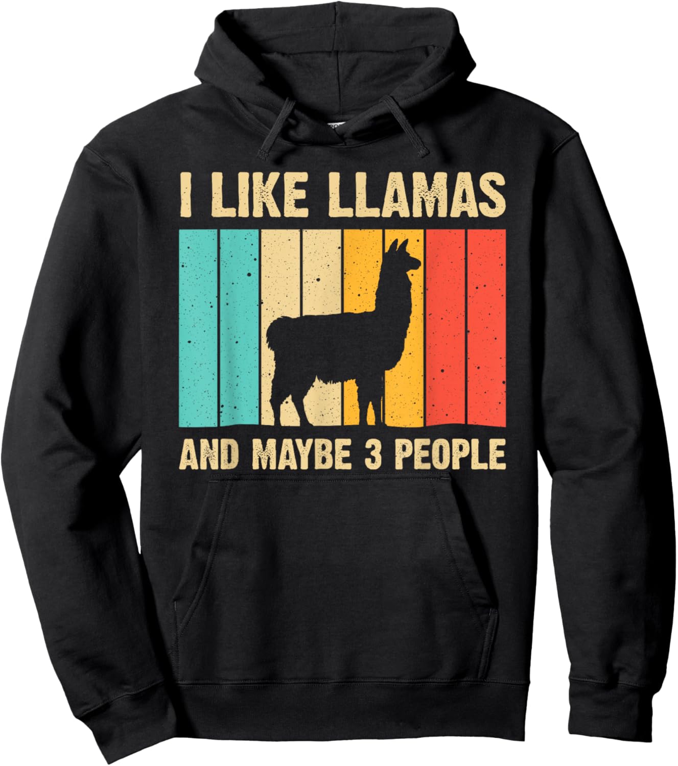 Funny Llama Design For Kids Men Women Alpaca Lover Farming Hoodie - Hoodie | Black