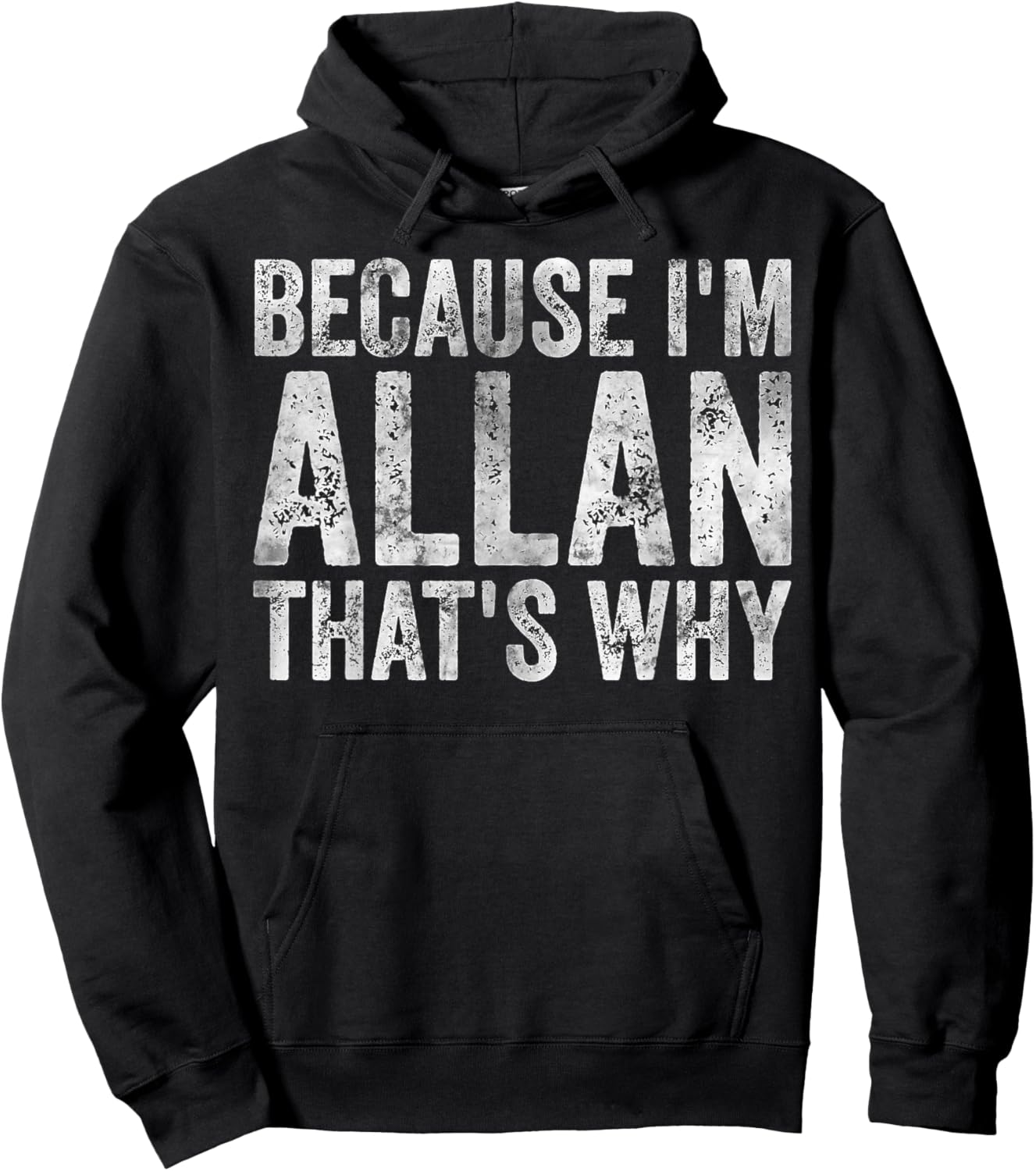 Funny Personalized Name Shirt Because I'm Allan That's Why Hoodie - Hoodie | Black