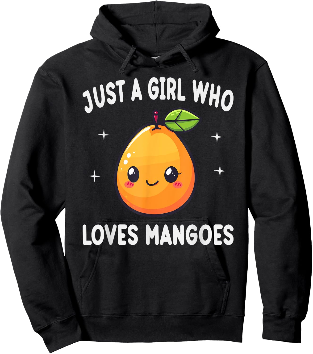 Just A Girl Who Loves Mangoes Funny Mangoes Lover Gift Hoodie - Hoodie | Black