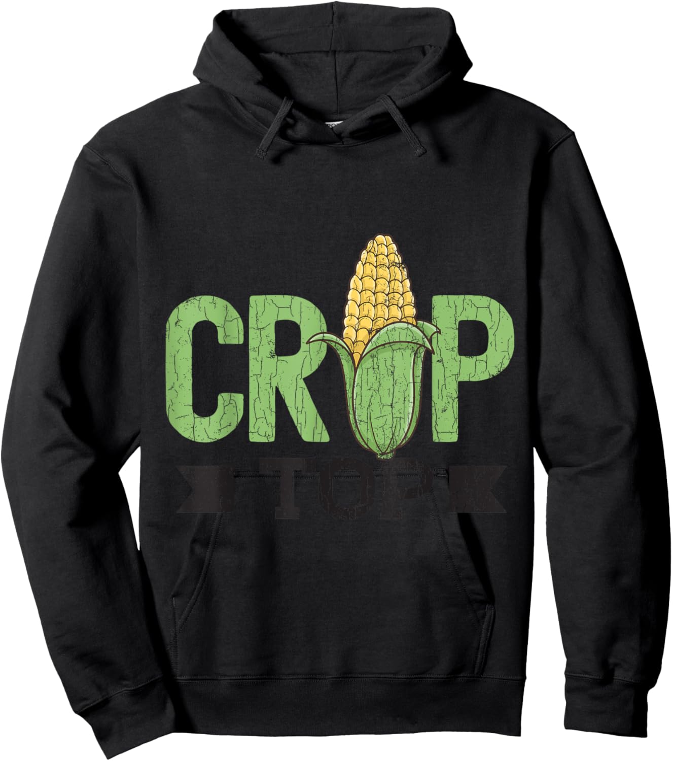 Corn Crop Top Funny Farming Farmer Tractor Farm Graphic Hoodie - Hoodie | Black