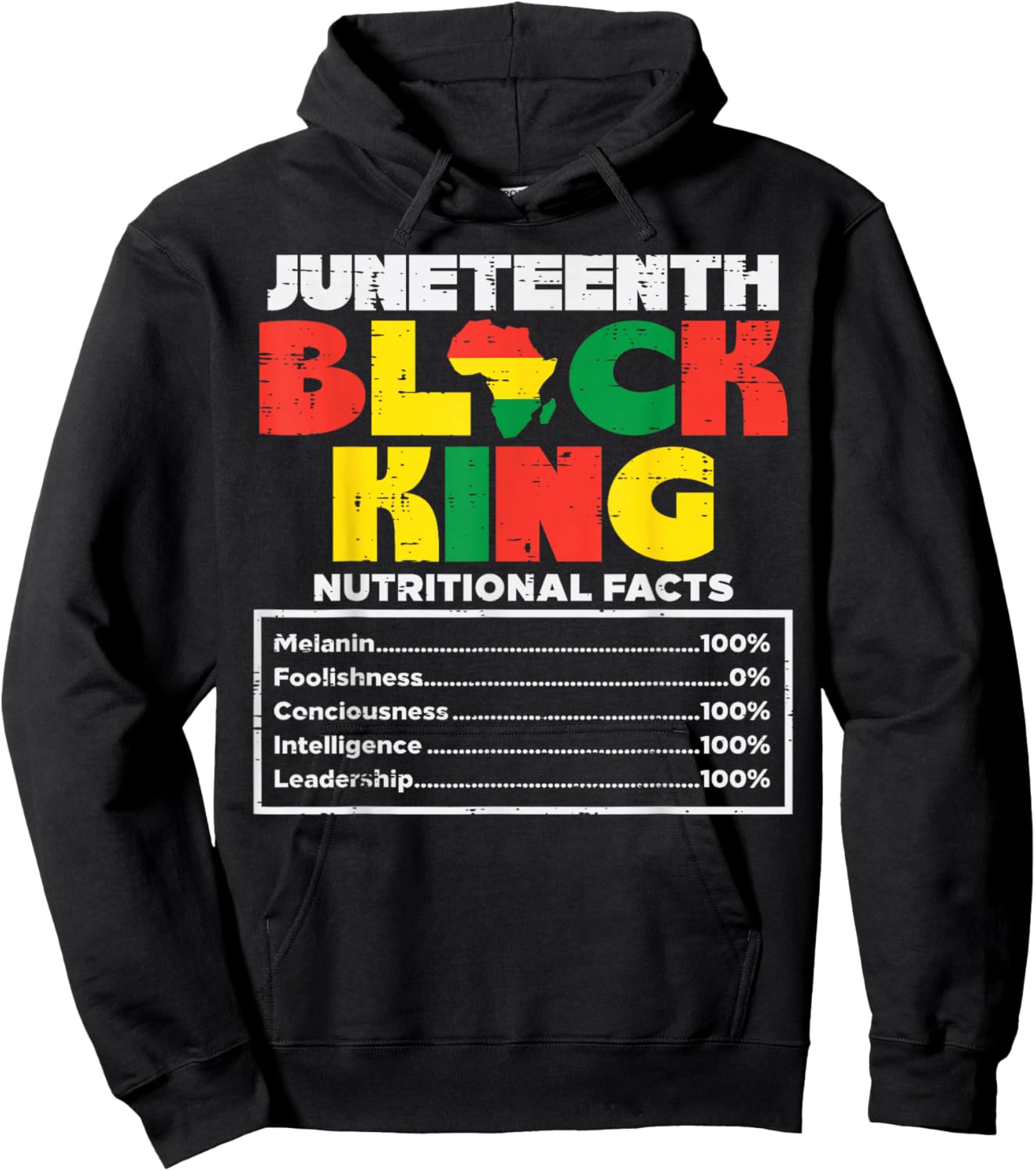 Juneteenth Black King Melanin June 19th 1865 African Dad Men Hoodie - Hoodie | Black