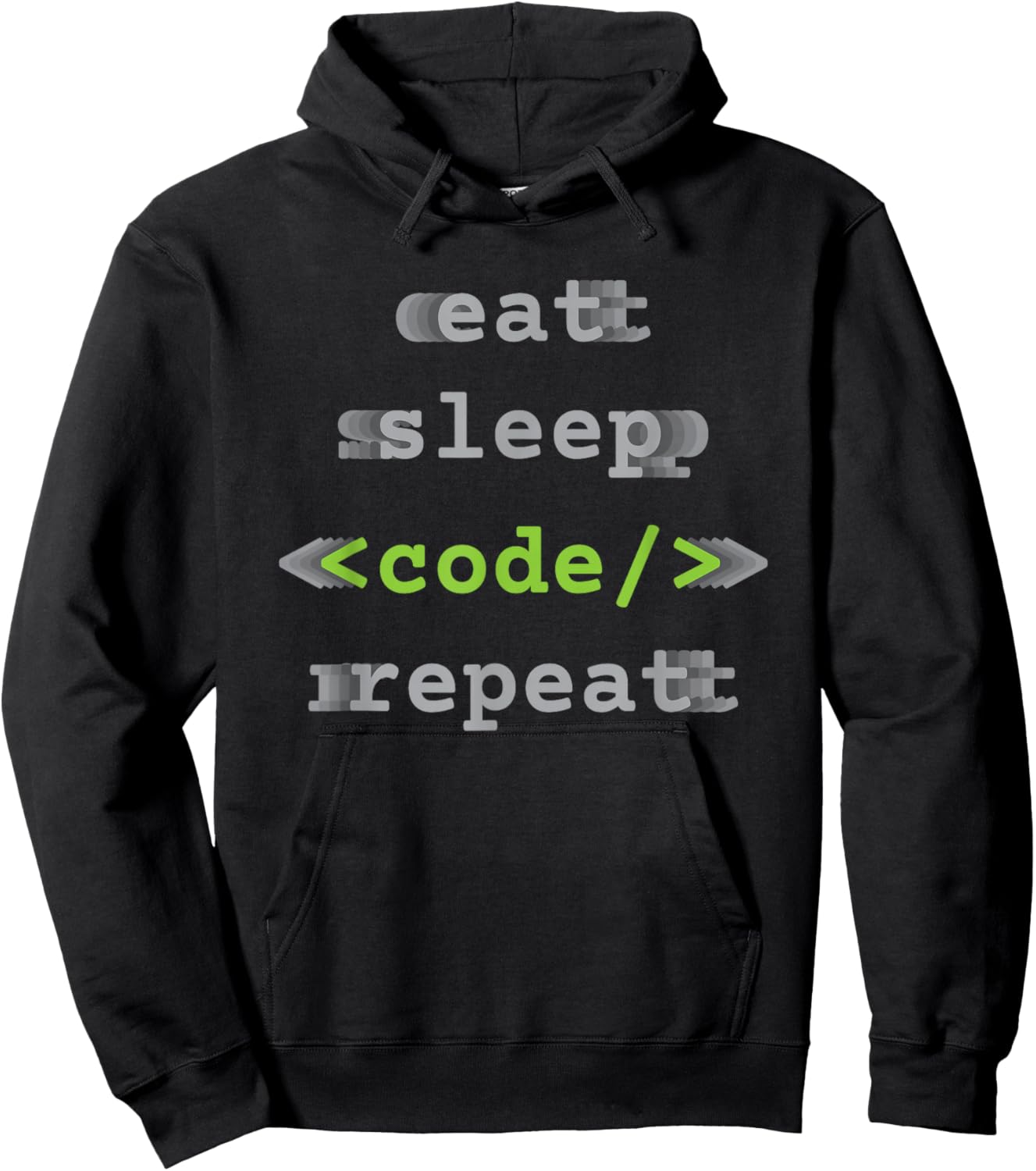 Eat Sleep Code Repeat - Coding Programmer Coder Hoodie - Hoodie | Black